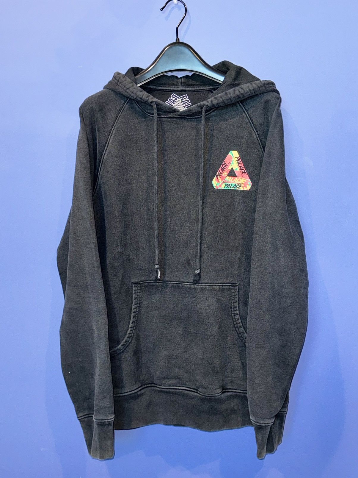 image of Palace Multicolor Camo Hoodie in Black, Men's (Size Small)