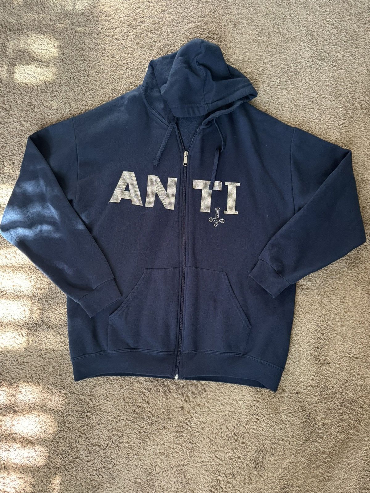 Japanese Brand anti rhinestone zip-up hoodie Size US L / EU 52-54 / 3 - 1 Thumbnail