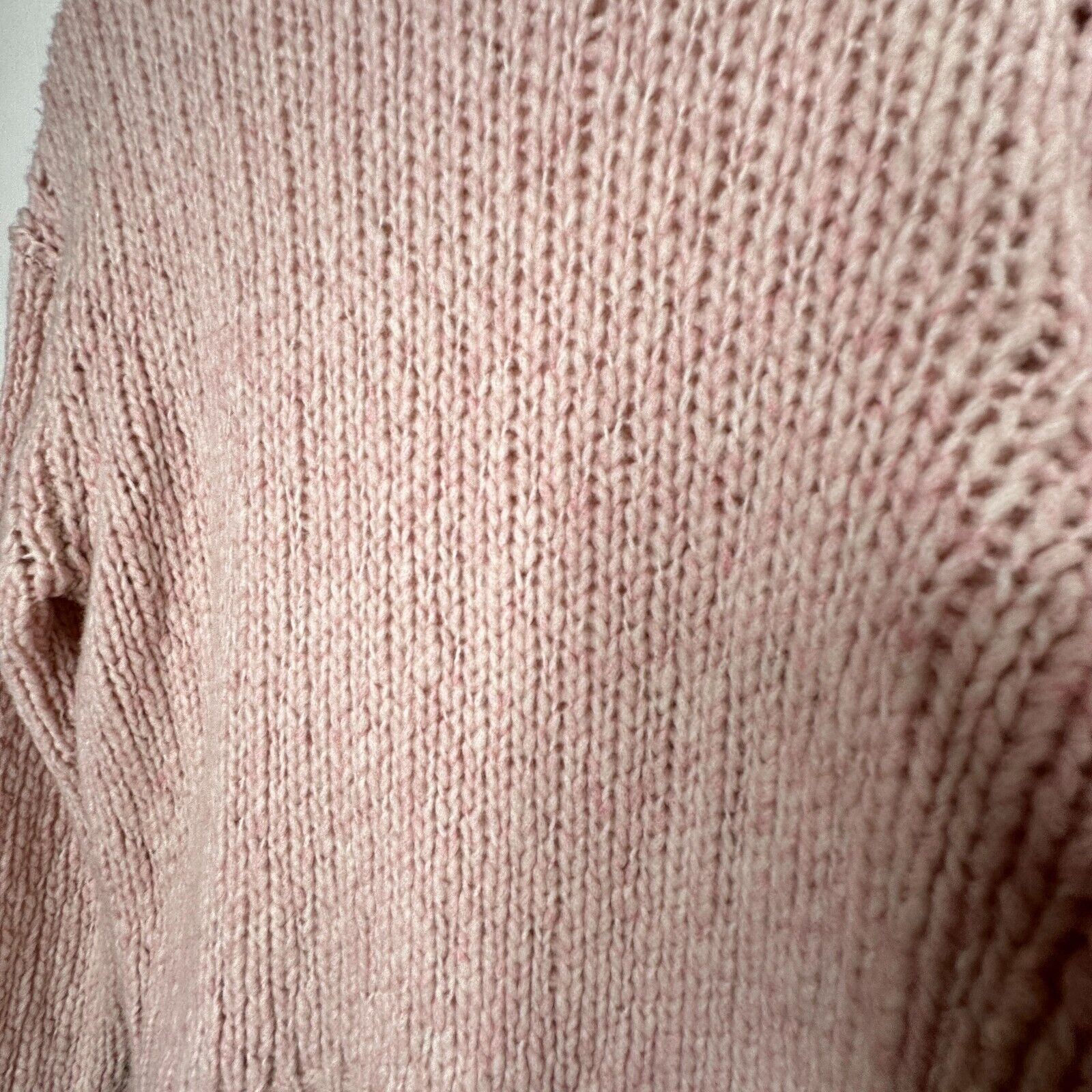 360Cashmere 360 Cashmere Abbot Pale Pink Loose Knit Crew Neck Sweater S Size S / US 4 / IT 40 - 5 Thumbnail