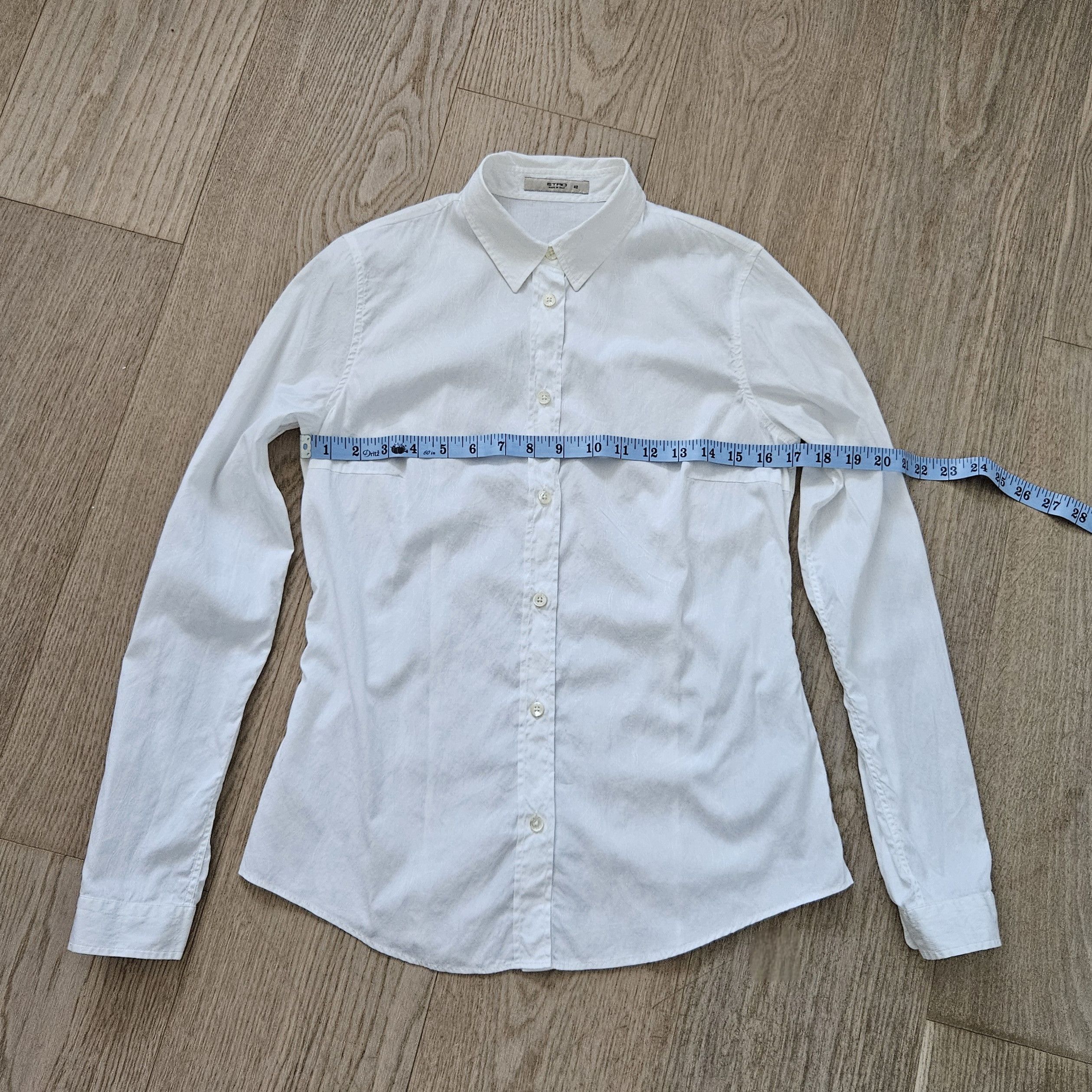 Etro Etro White Cotton Jacquard Shirt – Size IT 42, US 6 Size M / US 6-8 / IT 42-44 - 9 Thumbnail