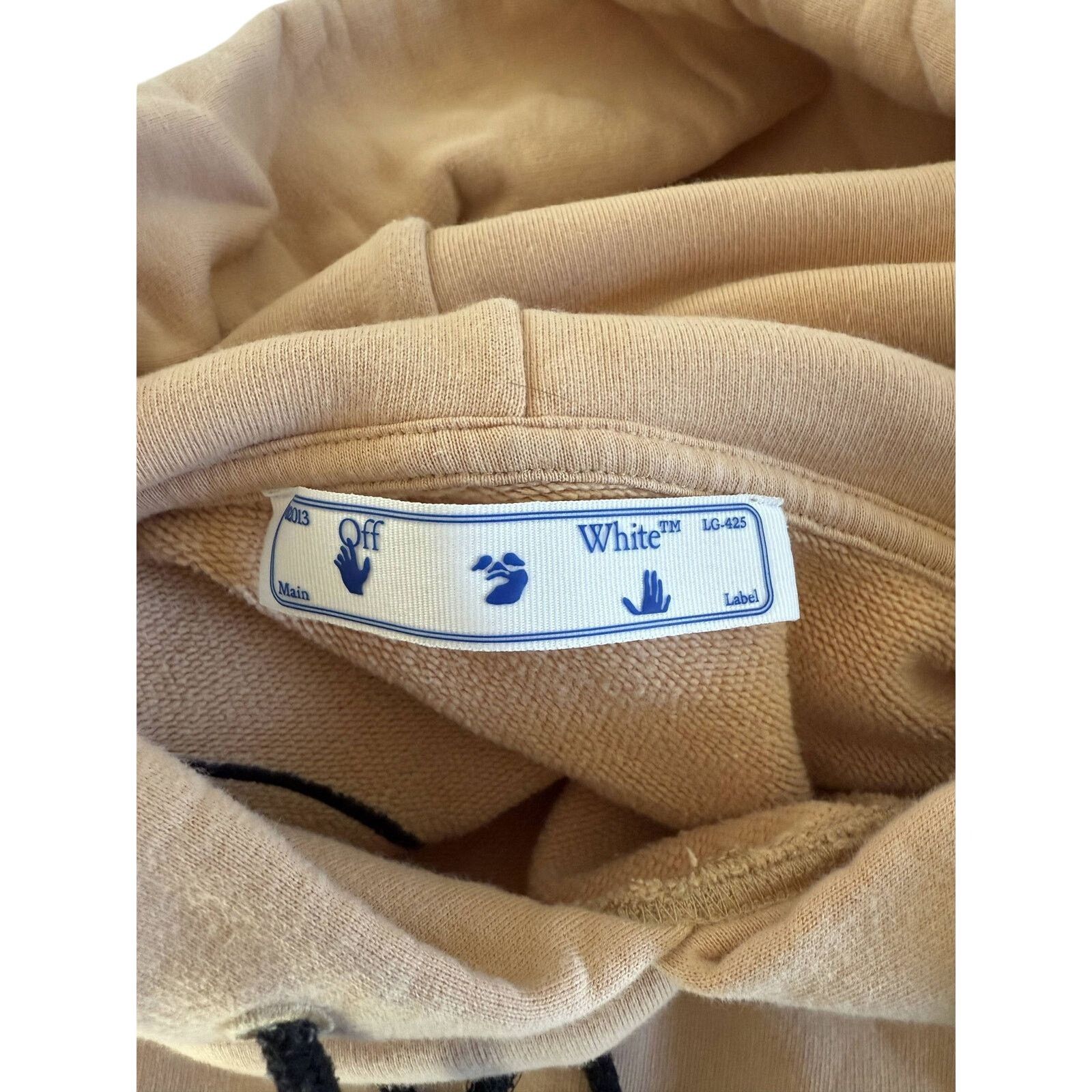 Off-White Off-White C/O Project Maybach Mercedes Tribute Hoodie Beige Size US L / EU 52-54 / 3 - 3 Thumbnail