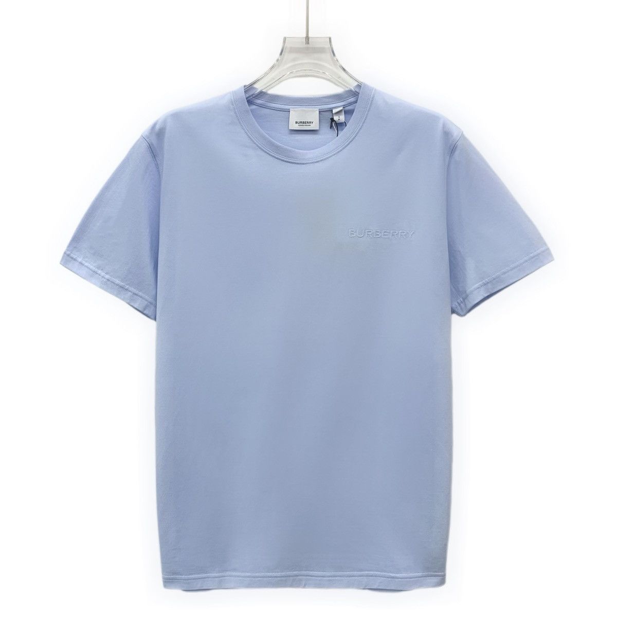 Burberry Burberry 24 Blue Logo Embroidered Short Sleeve T-Shirt K26WX Size S / US 4 / IT 40 - 1 Thumbnail
