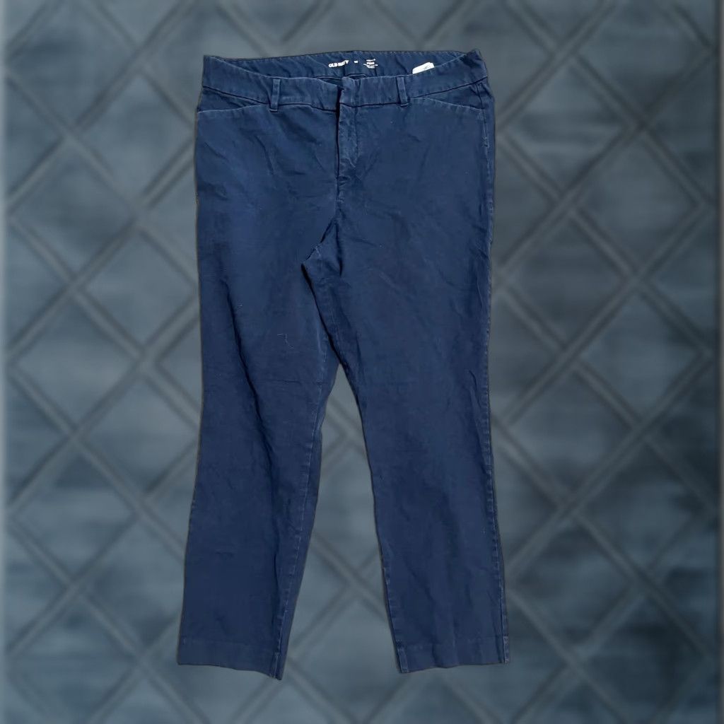 Old Navy Old Navy Blue Pixie Skinny High-Rise Ankle Pants Women Size 14 (Pockets) Solid Size 36" / US 14 / IT 50 - 1 Thumbnail