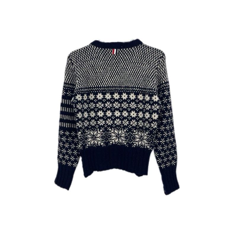 Thom Browne Thom Browne Size 2Dark Blue Snow Classic Logo Wool Mohair L Size US M / EU 48-50 / 2 - 2 Thumbnail