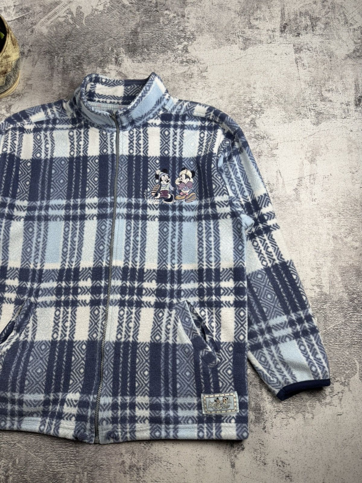 Disney Disney Store 90s Vintage Zip Plaid Preppy New Year Cozy Fleece Jacket Pullover Size US L / EU 52-54 / 3 - 10 Thumbnail