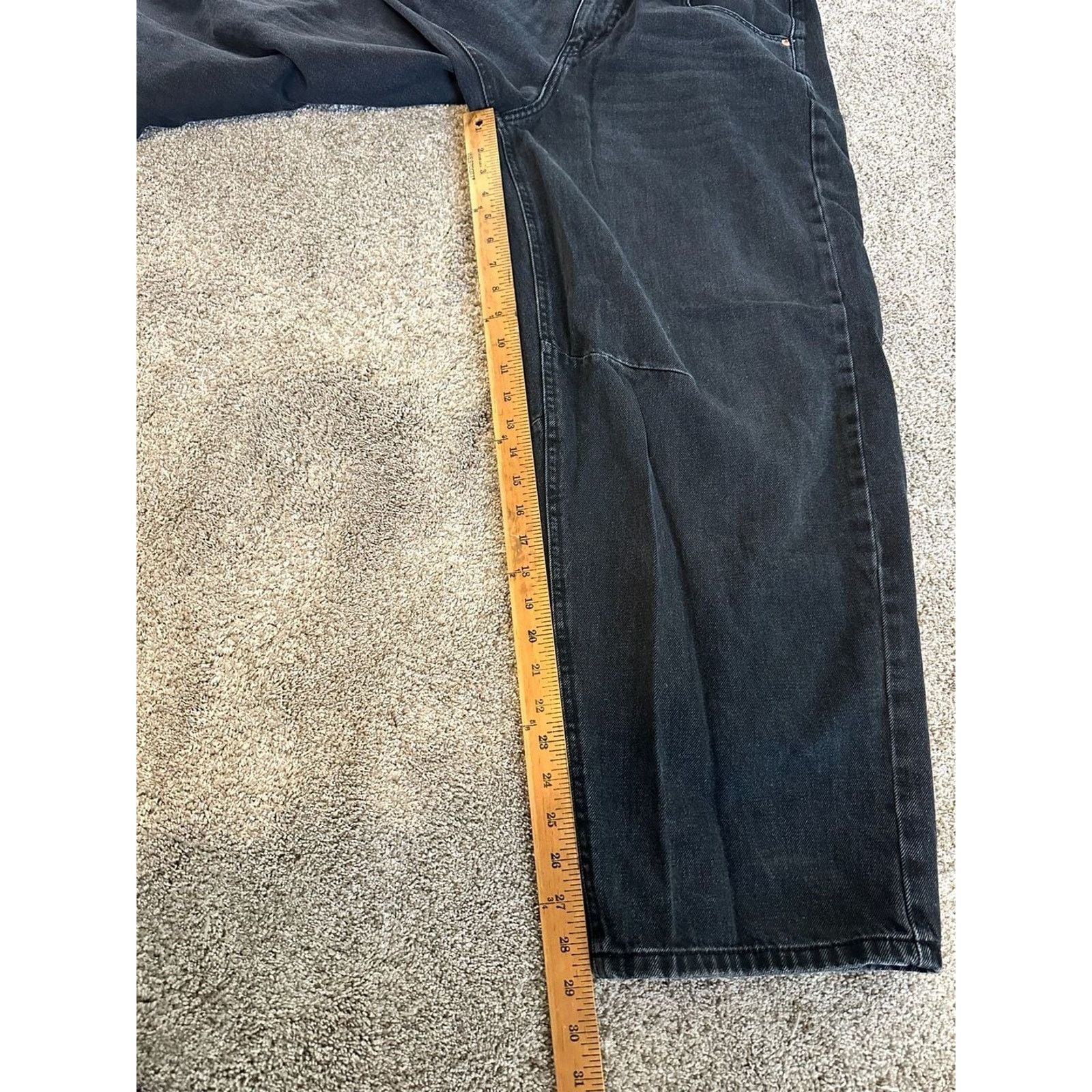 Bdg BDG Urban Outfitters Baggy Wide Barrel Leg Jeans Black 31W Size 31" - 4 Thumbnail