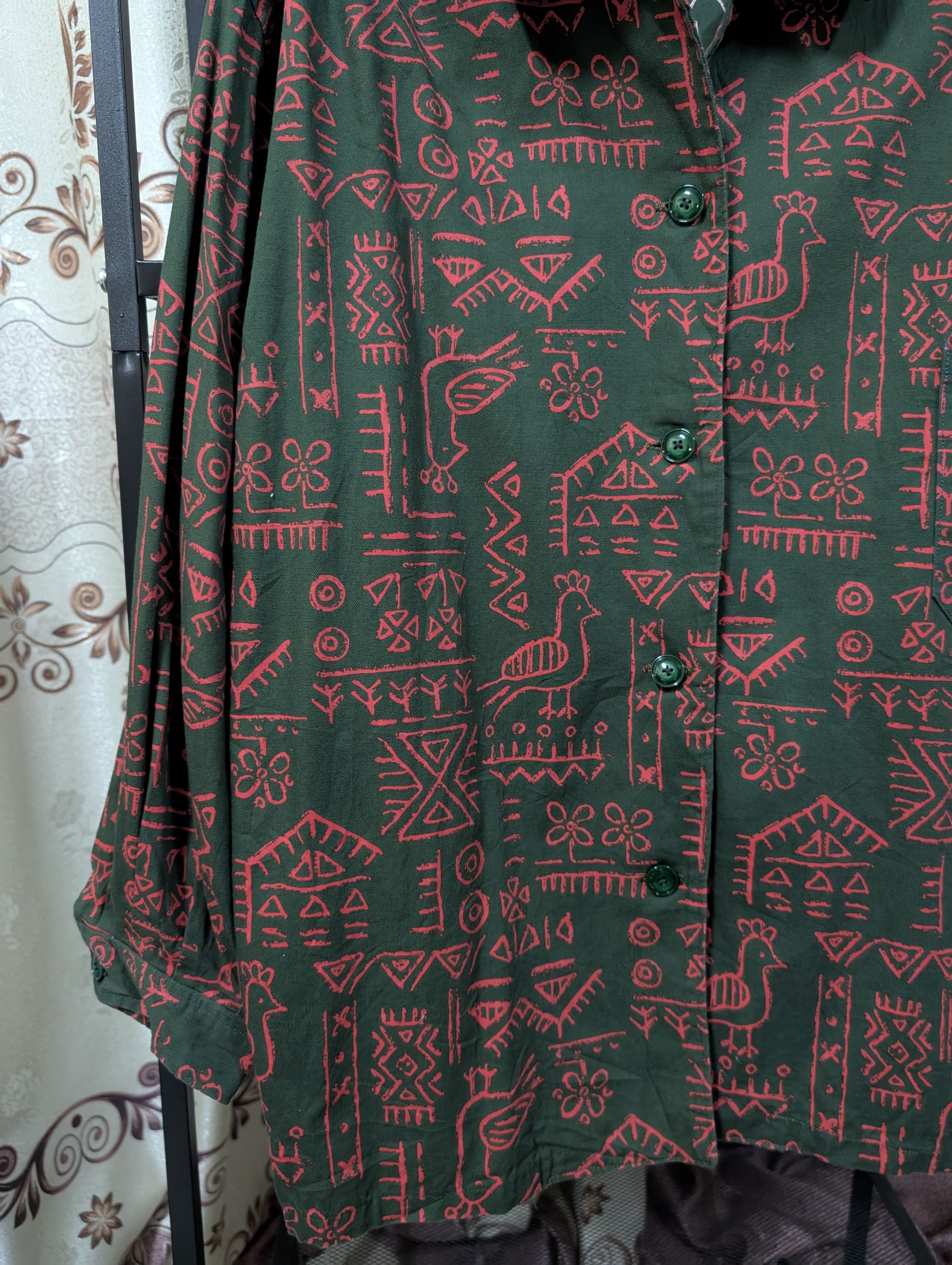 Other Button Up Shirt Jacket Aztec Mayan Probably Printed Monogram Size L / US 10 / IT 46 - 4 Thumbnail