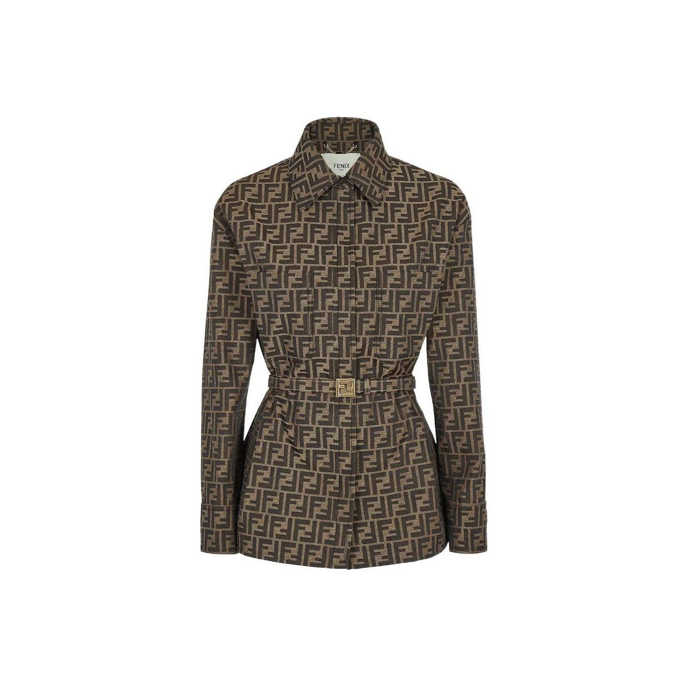 Fendi Fendi FF Logo Belted Jacket Size IT 44 Size M / US 6-8 / IT 42-44 - 1 Thumbnail