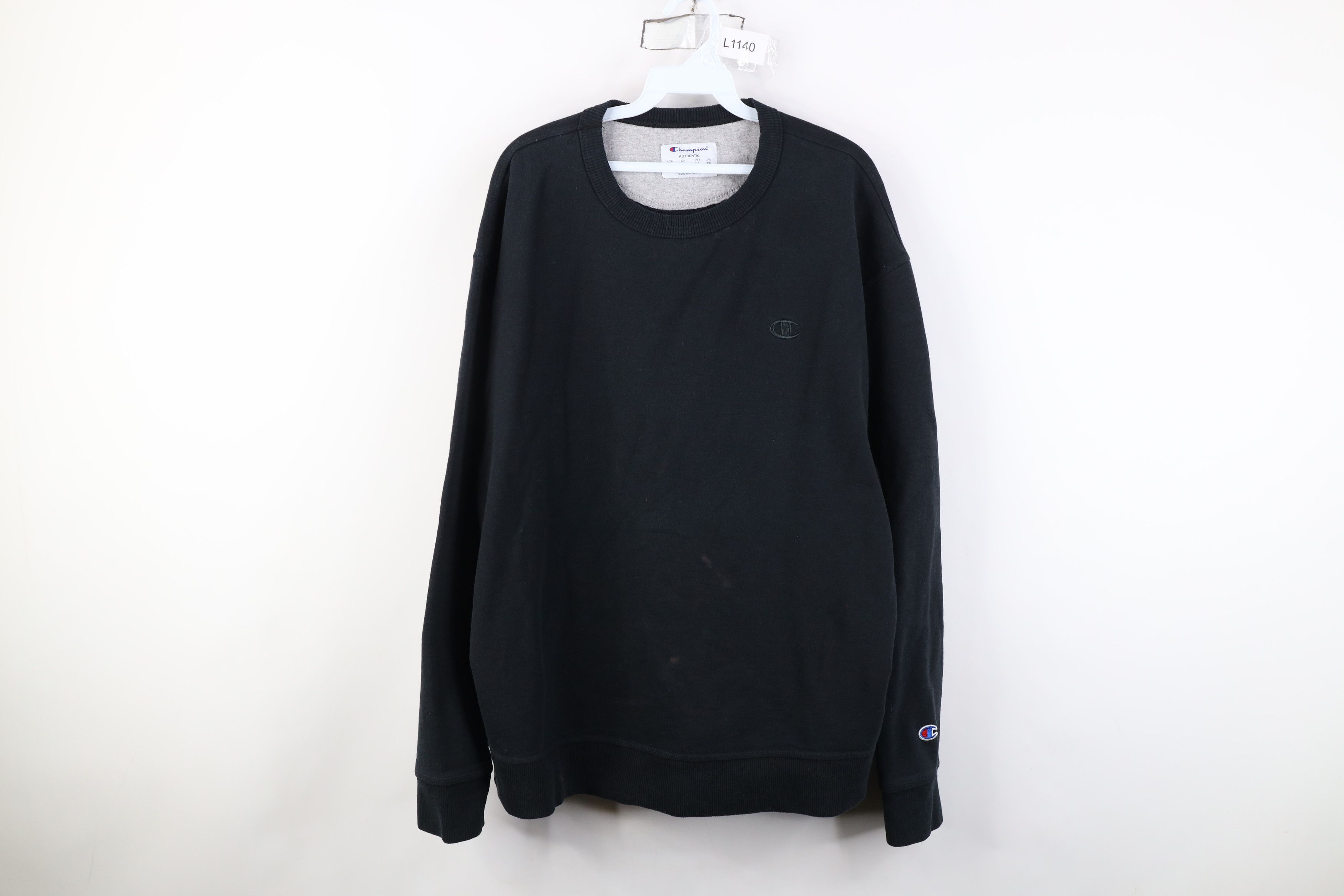 Champion Vintage Champion Monochrome Crewneck Sweatshirt Black Size US XL / EU 56 / 4 - 1 Thumbnail
