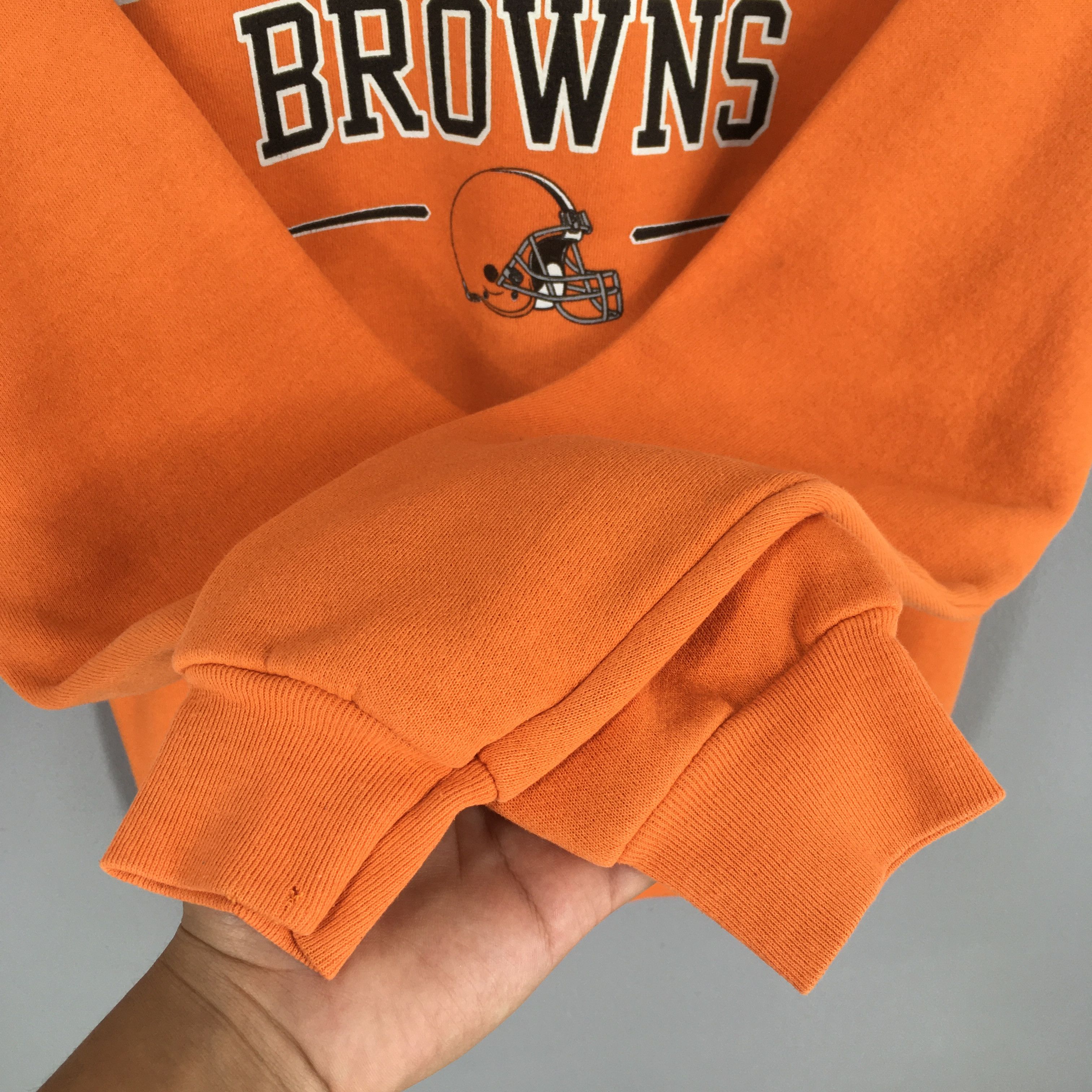 NFL × Vintage Vintage Cleveland Browns Rugby NFL Orange Sweatshirt Medium Size US M / EU 48-50 / 2 - 4 Thumbnail