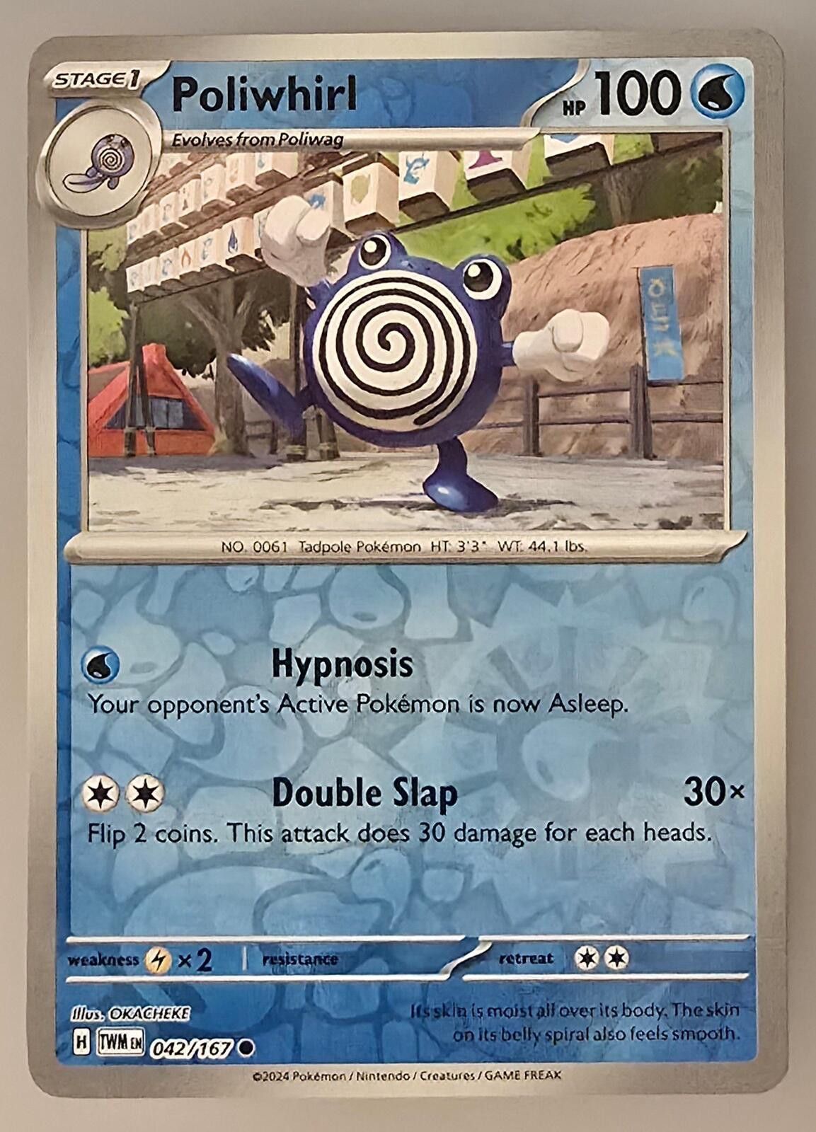 Pokemon Poliwhirl (042/167) from Pokémon Twilight Masquerade Size ONE SIZE - 1 Thumbnail