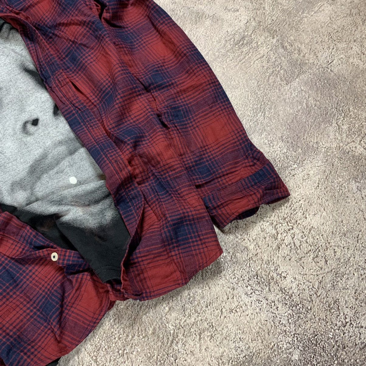 Vintage Vintage 90s Grunge Plaid Shirt Graphic Horror Y2K Baggy M Size US M / EU 48-50 / 2 - 2 Thumbnail