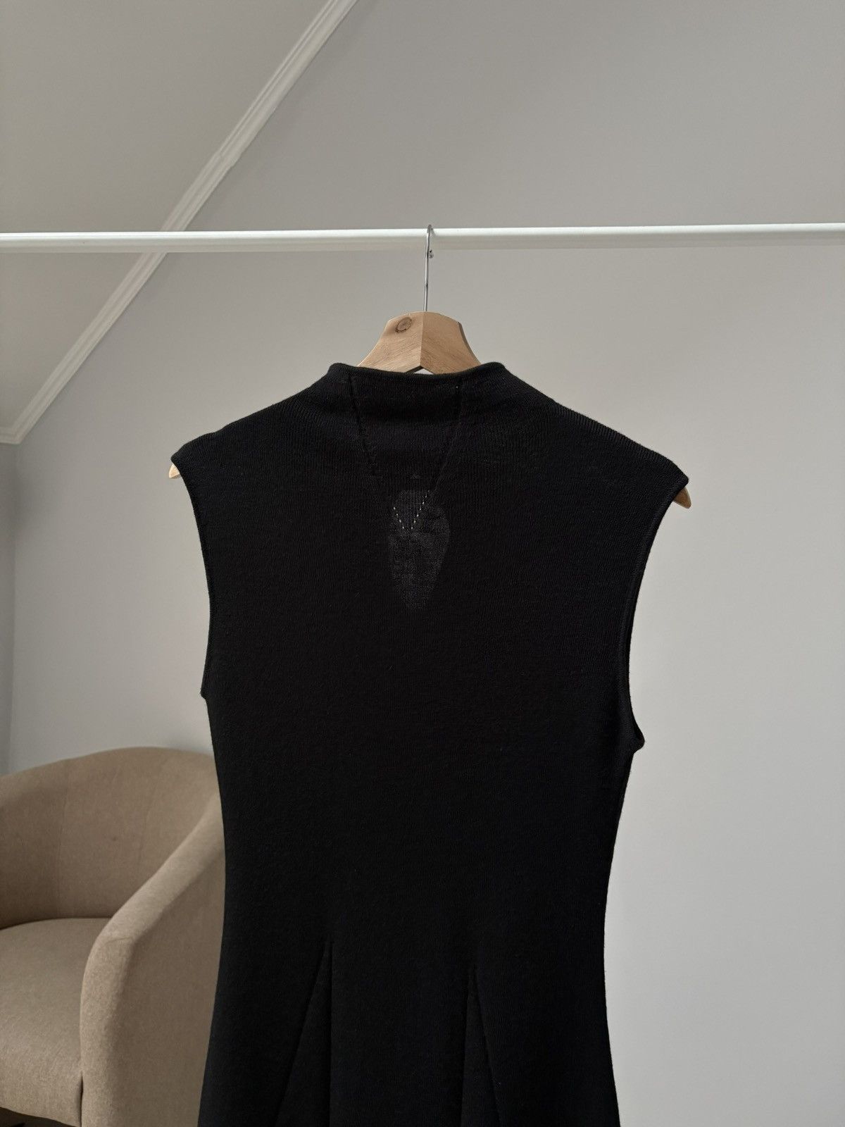 Gianfranco Ferre Gianfranco Ferre GFF Black Knit Midi Dress Merino Wool Siz M Size M / US 6-8 / IT 42-44 - 5 Thumbnail