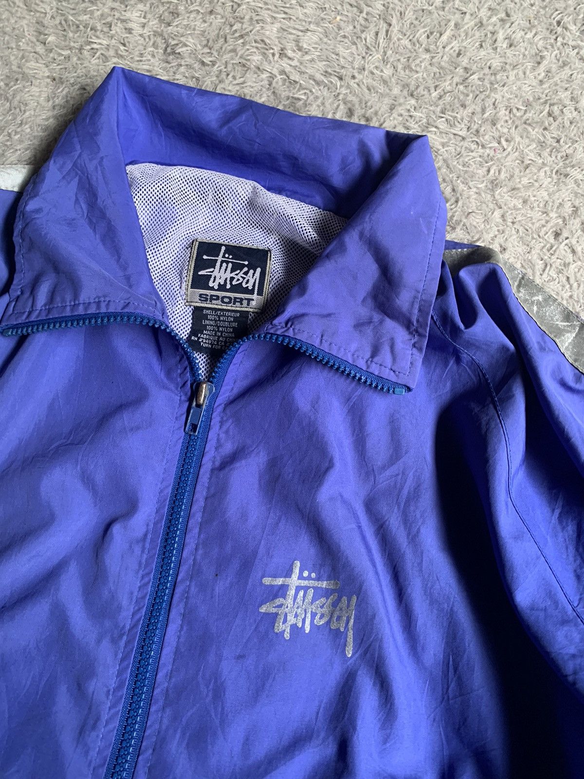 Stussy Vintage Stussy Sport Track Nylon Jacket Size US L / EU 52-54 / 3 - 3 Thumbnail