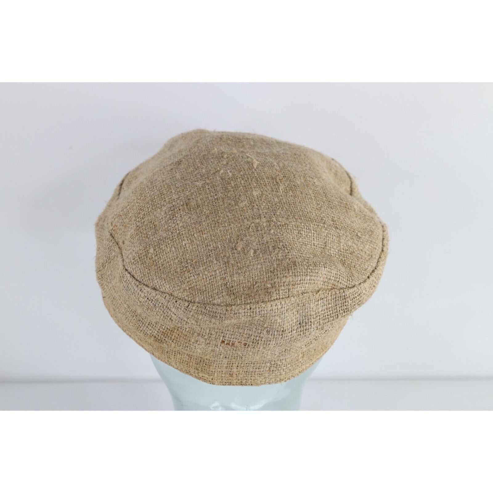 Vintage Vintage 60s 70s Rockabilly Burlap Tweed Fisherman Boat Hat Size ONE SIZE - 5 Thumbnail