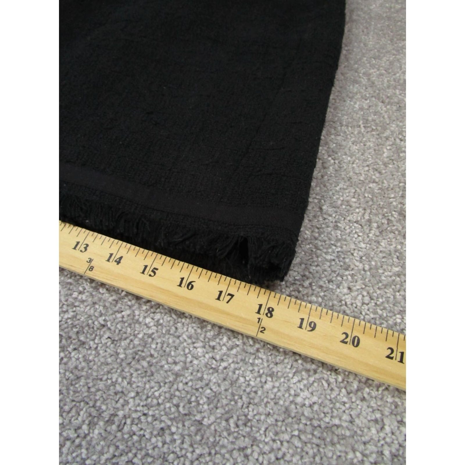 J.Crew J. Crew Skirt Women 0 Black Cotton Textured Pencil Frayed Hem Office Size 25" / US 0 / IT 36 - 3 Thumbnail