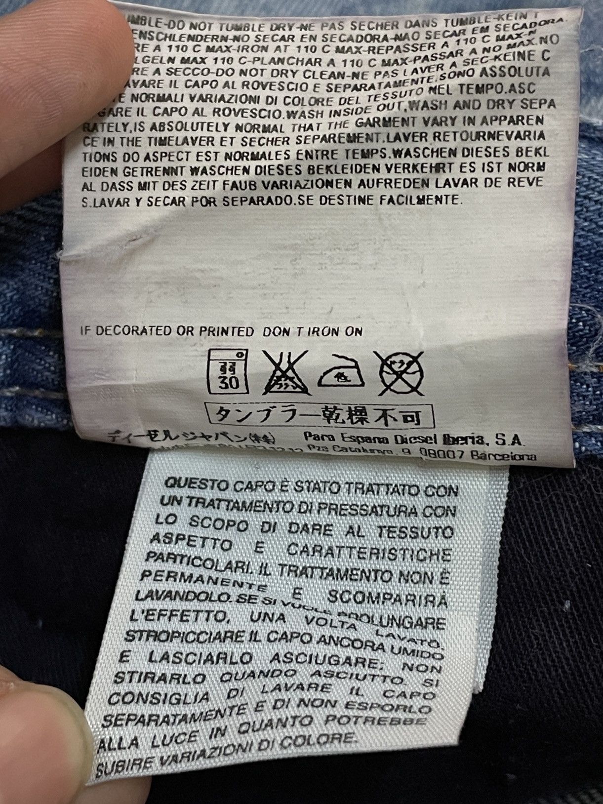 Diesel × Vintage Very Rare Design Vintage Brand Diesel Jeans 1990s Size US 33 - 13 Thumbnail