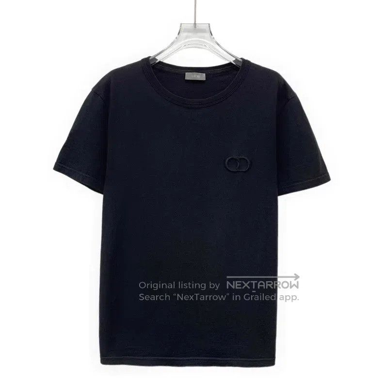 Dior Dior Black CD letter embroidery cotton round-neck short-sl Size US S / EU 44-46 / 1 - 1 Thumbnail