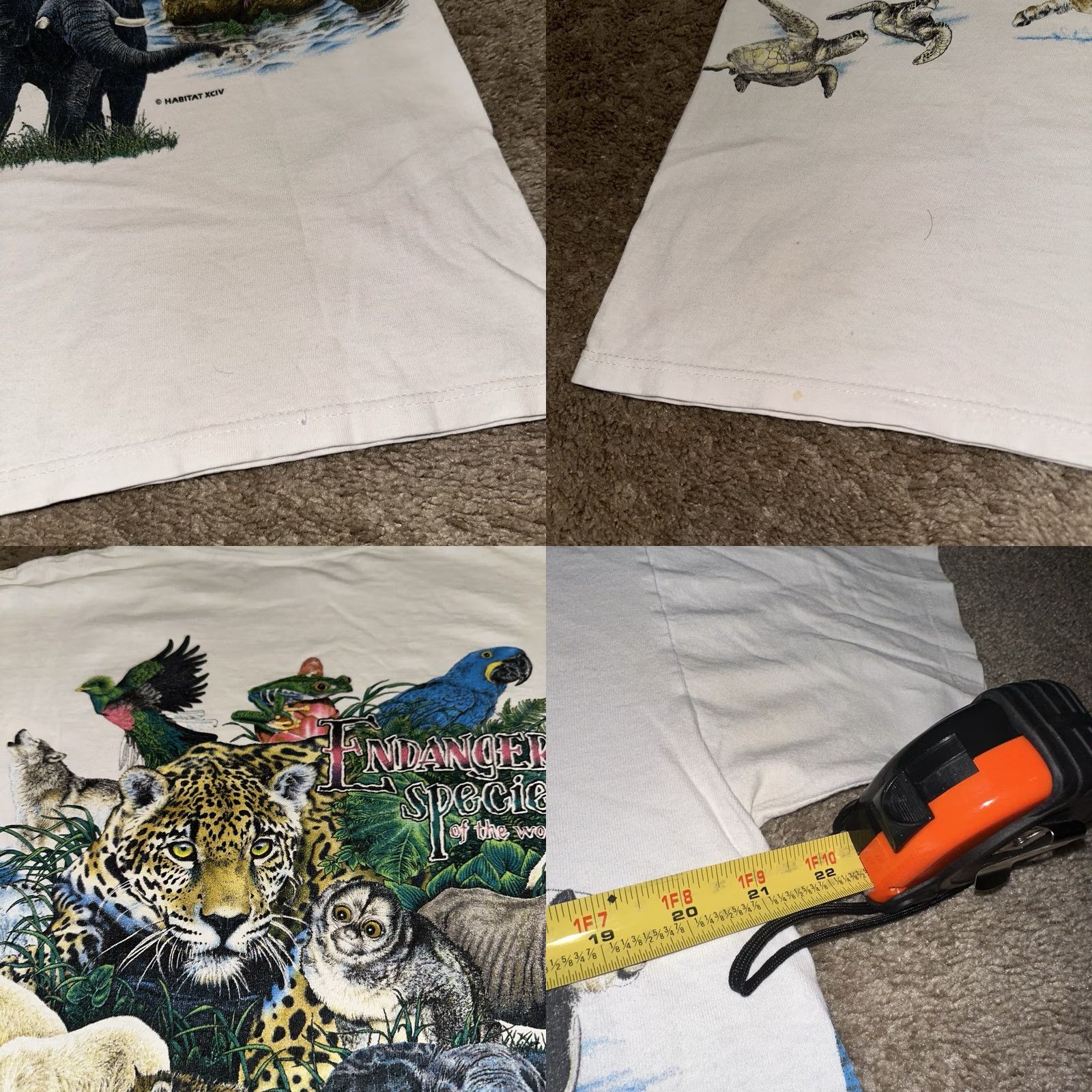 Vintage VINTAGE Endangered Species Of The World Shirt Mens L Nature Double-Sided 90s Shirt Size US L / EU 52-54 / 3 - 8 Thumbnail