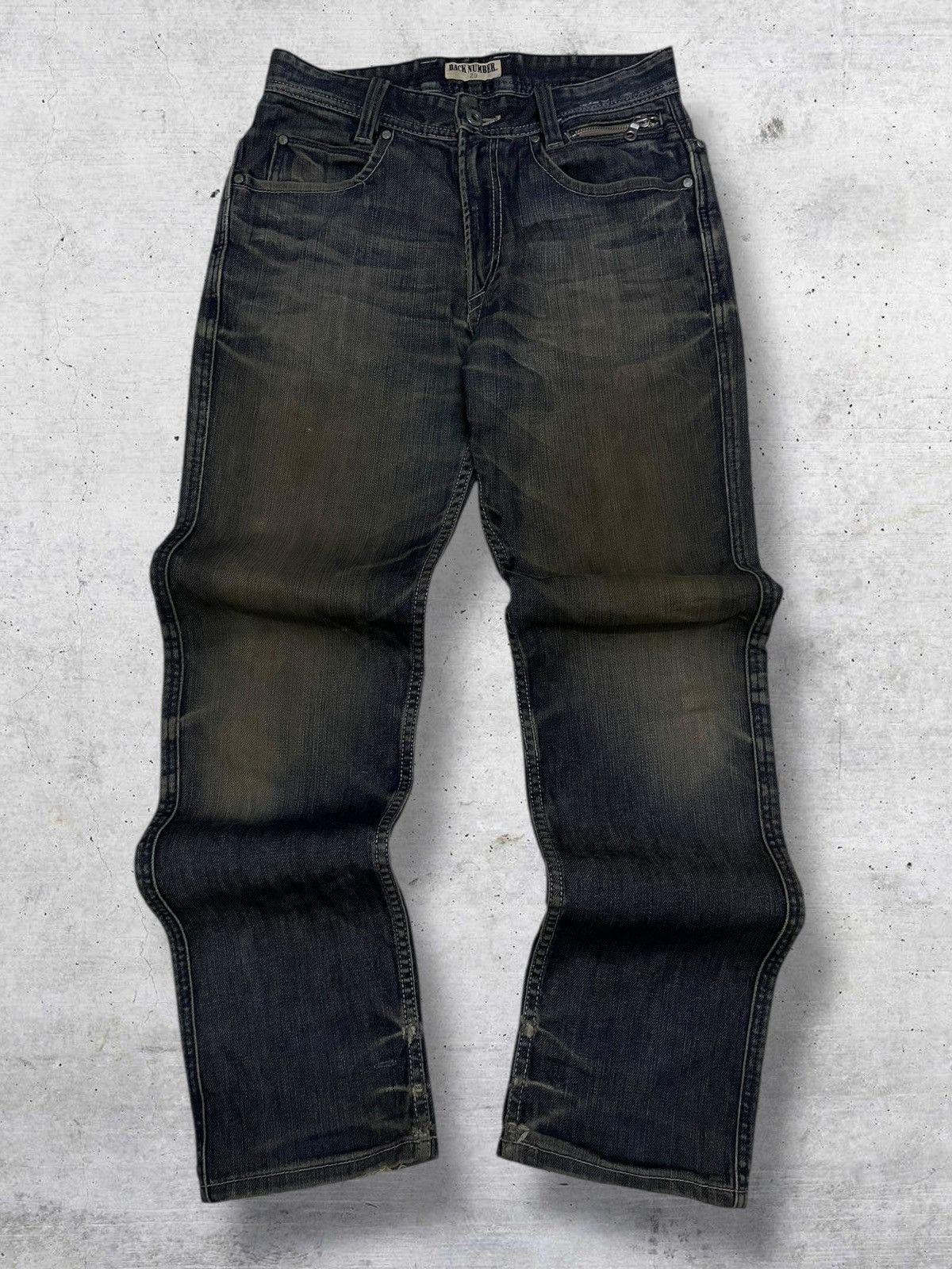 If Six Was Nine VINTAGE BACK NUMBER OG DESIGNER JAPAN 90 MUDWASH STYLE DENIM Size US 28 / EU 44 - 1 Thumbnail