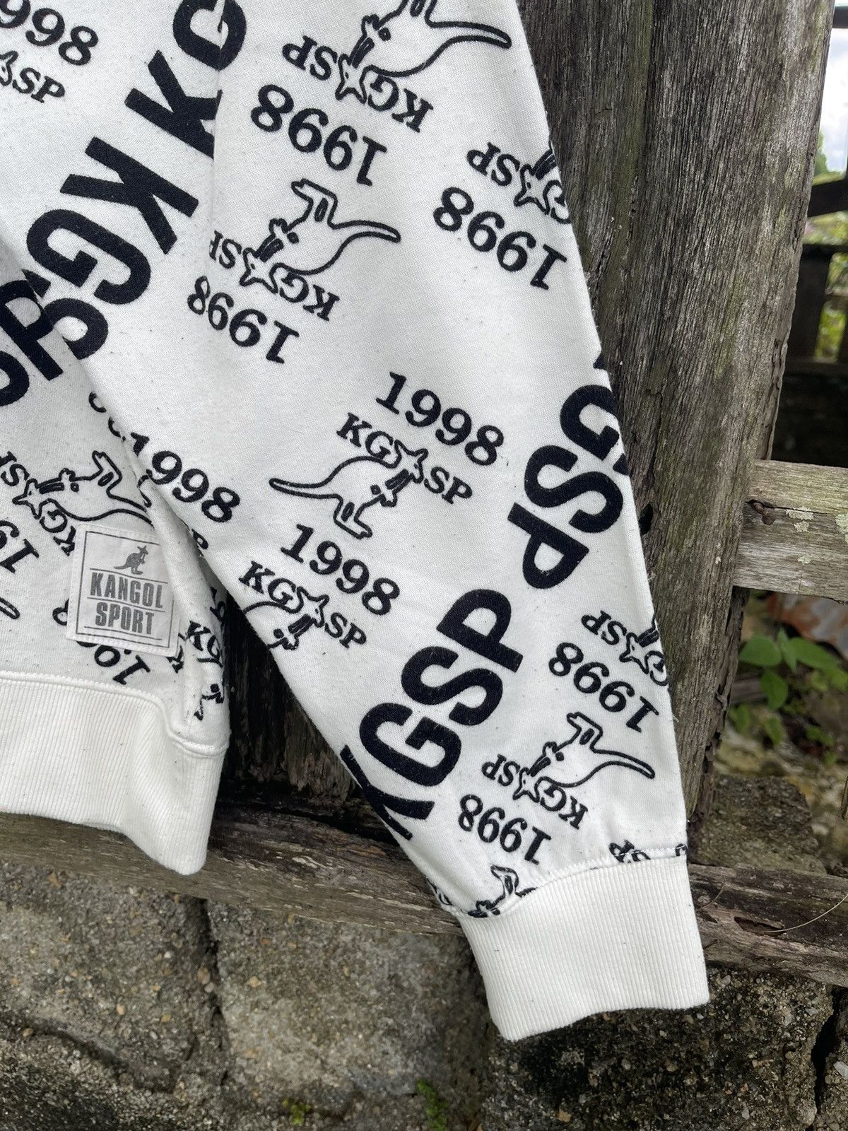 Designer Kangol Sport All-Over Logo Crewneck — White/Black (L) Size US L / EU 52-54 / 3 - 6 Thumbnail