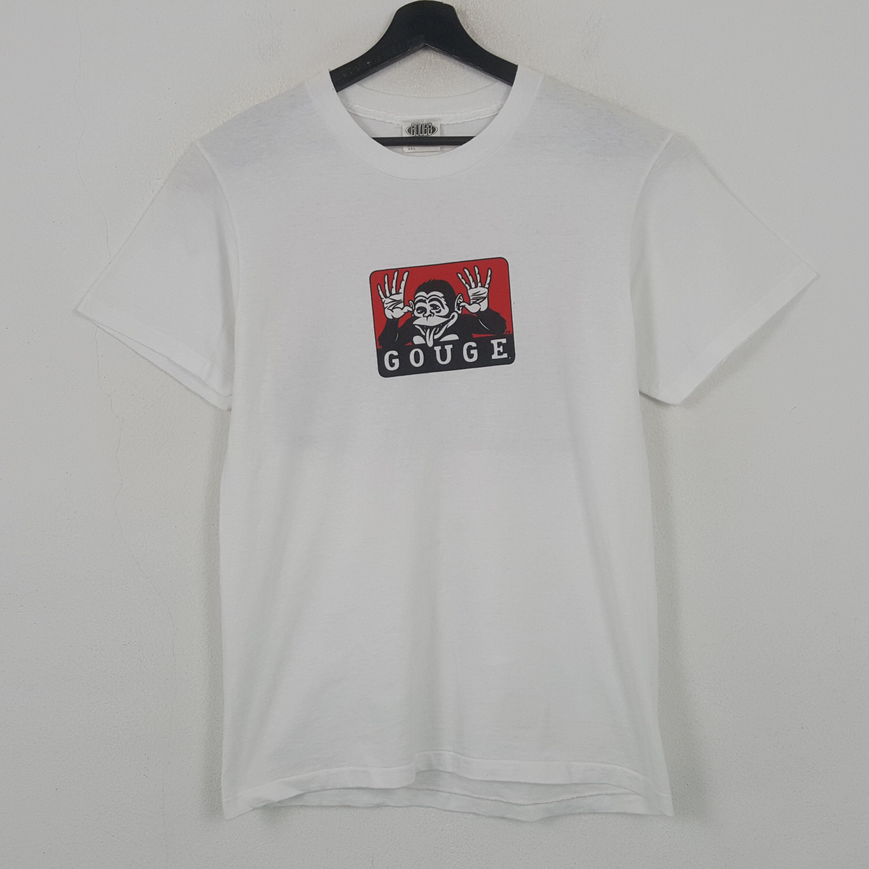 Vintage Gouge Clothing Streetwear Skateboard Style Tshirt RR3 Size US S / EU 44-46 / 1 - 3 Thumbnail