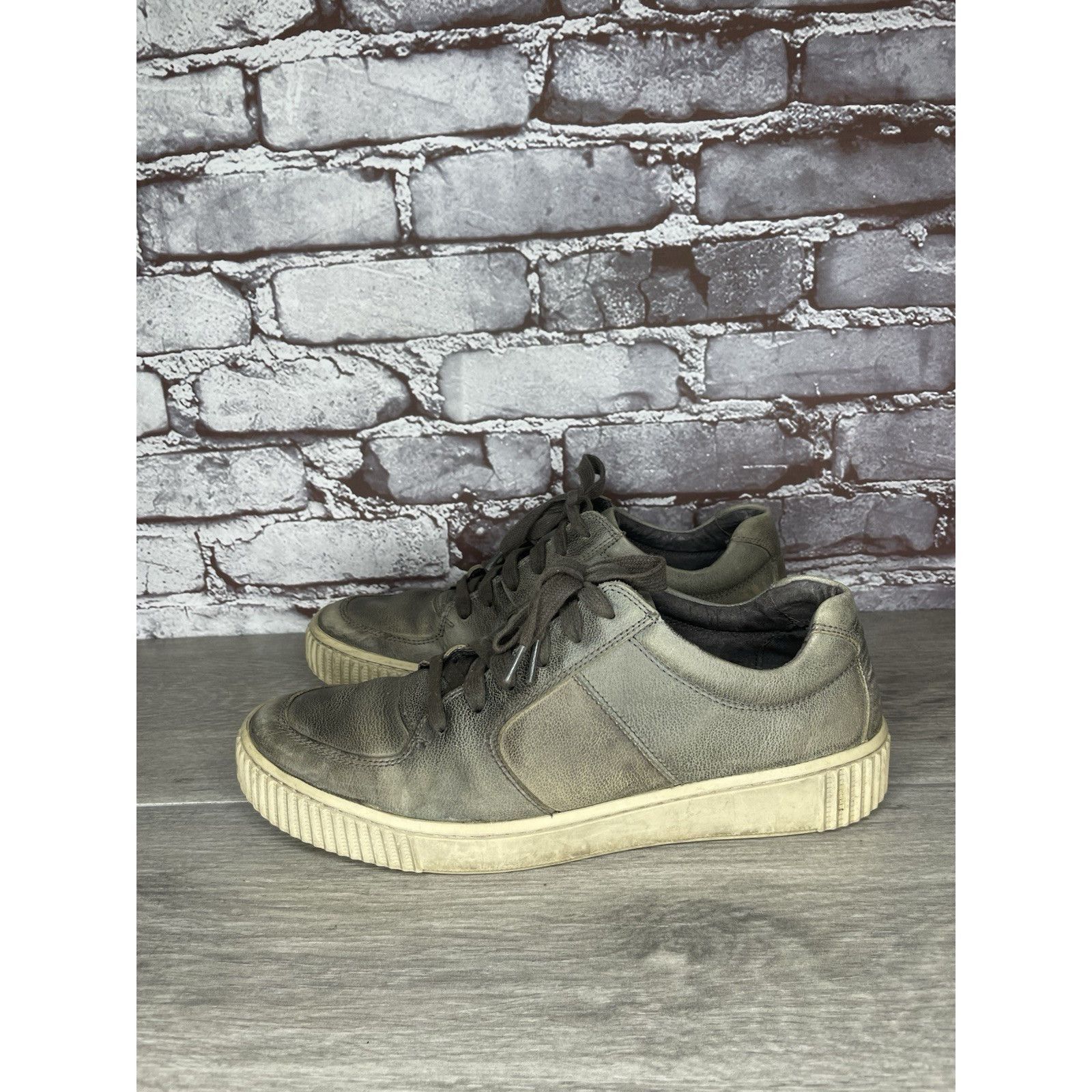 John Varvatos John Varvatos USA Gray Leather Casual Low Top Sneakers Shoes Size US 7.5 / EU 40-41 - 19 Thumbnail