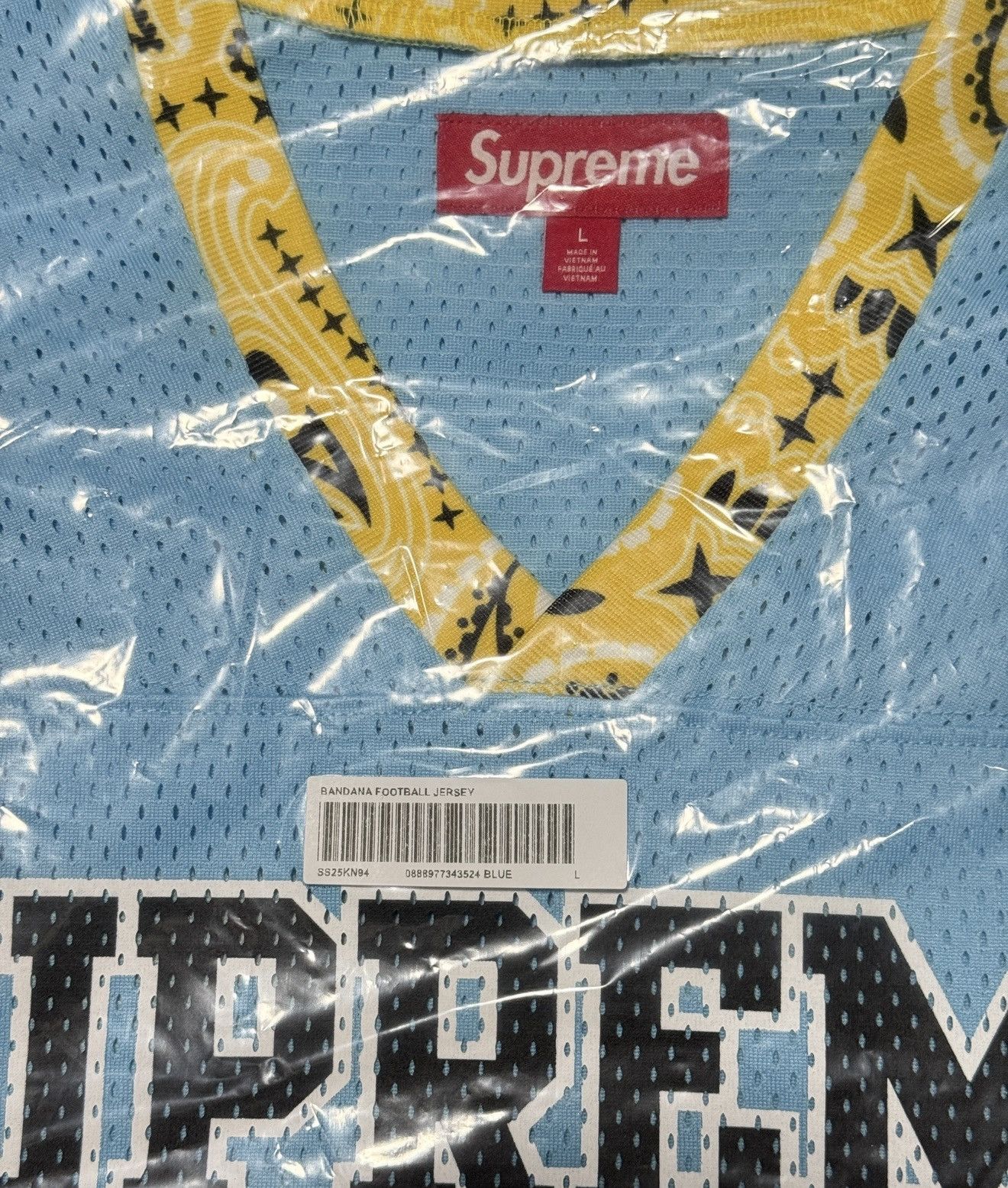 Supreme Supreme Bandana Football Jersey blue L SS25 | Grailed