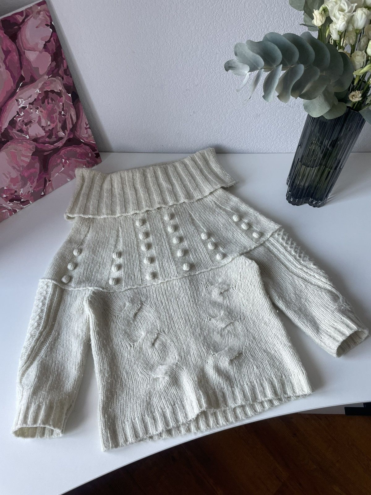 Marithe + Francois Girbaud × Vintage *RARE* Marithe + Francois Girbaud Wool Cardigan Sweater 90’s Size M / US 6-8 / IT 42-44 - 4 Thumbnail