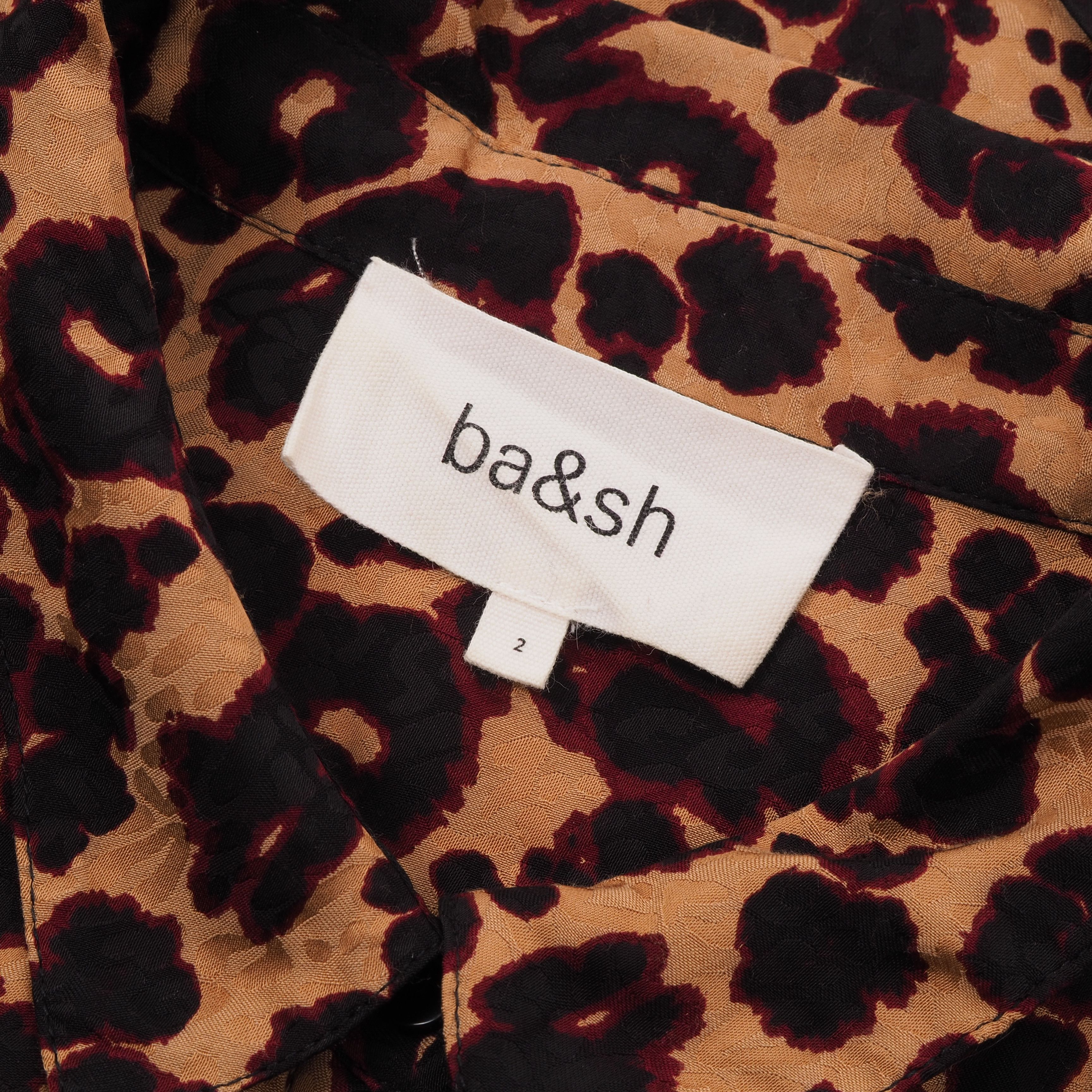 ba&sh Ba&sh Tim Animal Print Long Sleeve Blouse Shirt Size M / US 6-8 / IT 42-44 - 5 Thumbnail