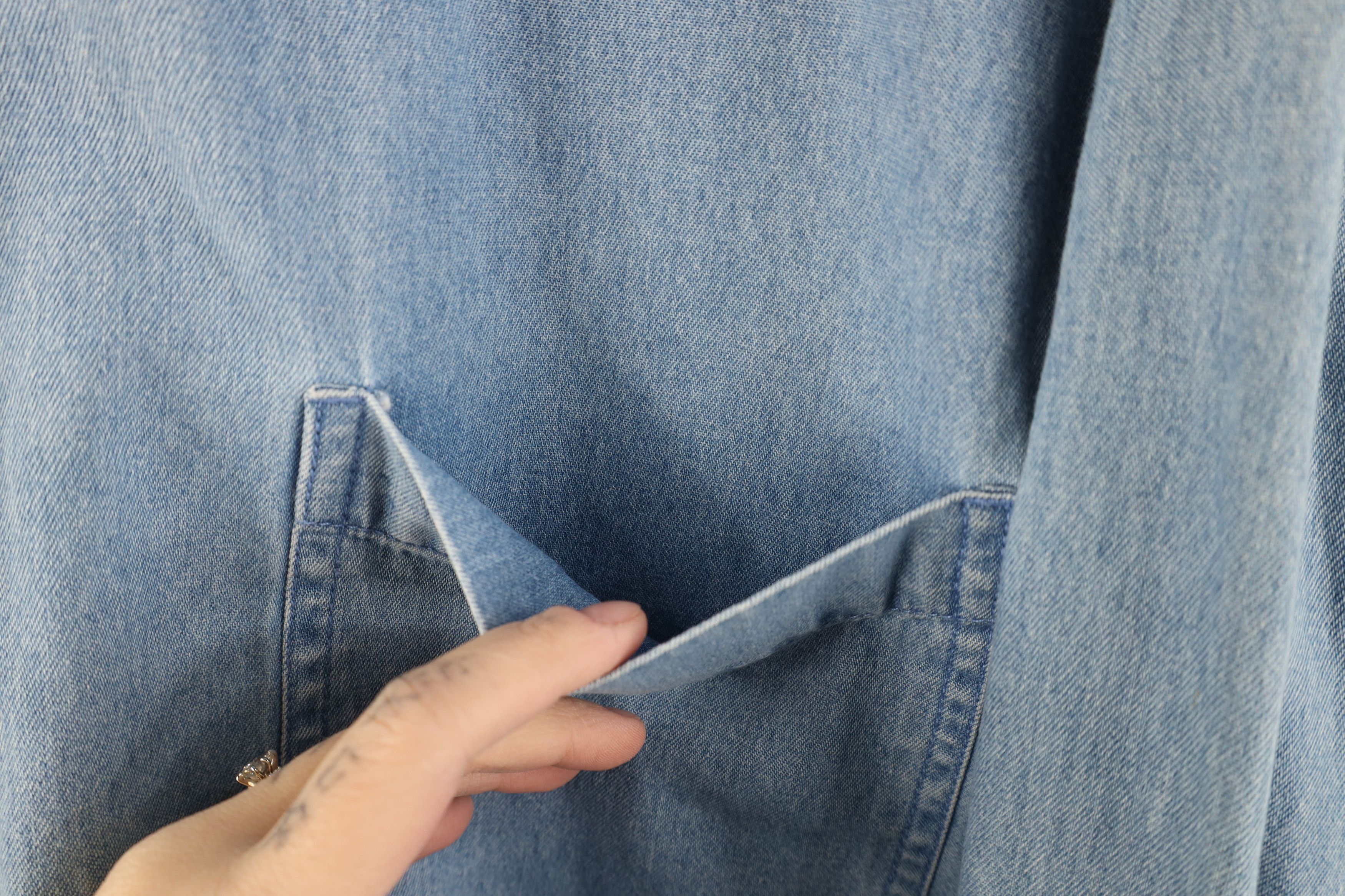 Vintage Vintage 90s Streetwear Stonewashed Denim Button Down Shirt Size US XL / EU 56 / 4 - 6 Thumbnail