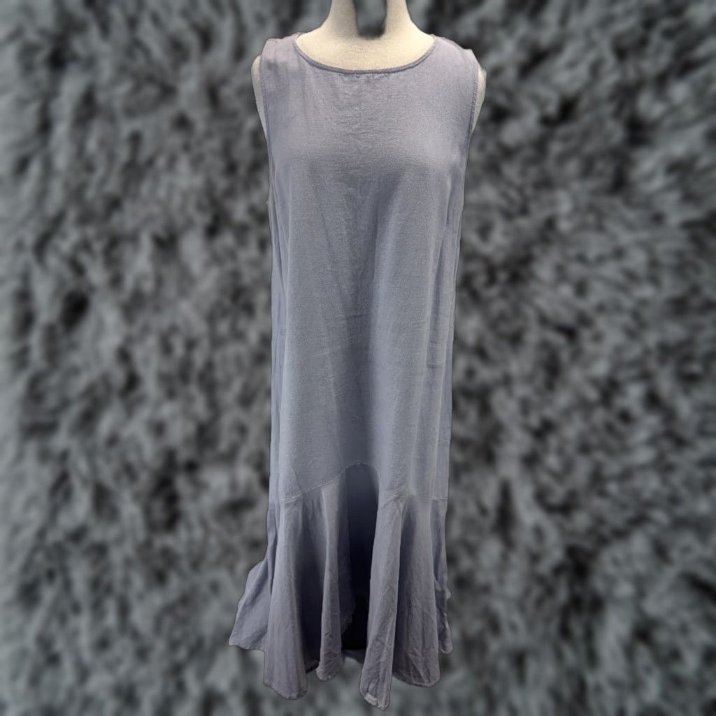 Cynthia Rowley Cynthia Rowley Dress Women’s XL Purple Hi Low Maxi Flounce Coastal Linen Blend Size XL / US 12-14 / IT 48-50 - 1 Thumbnail