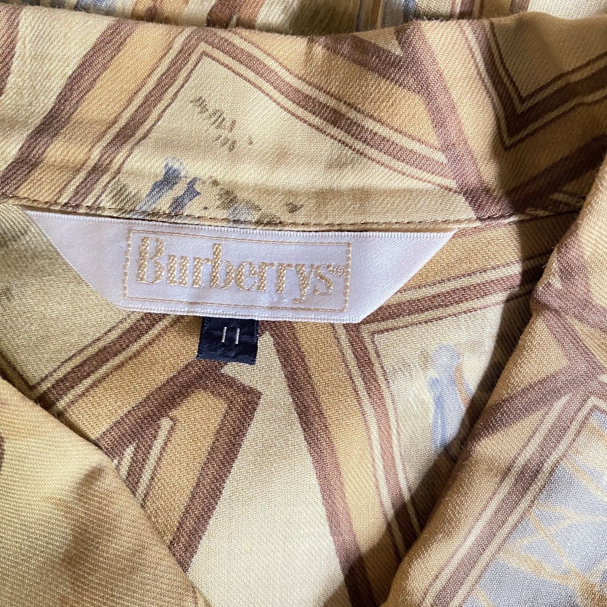 Burberry Burberry Vintage gold Equestrian Print Shirt Size L / US 10 / IT 46 - 11 Thumbnail