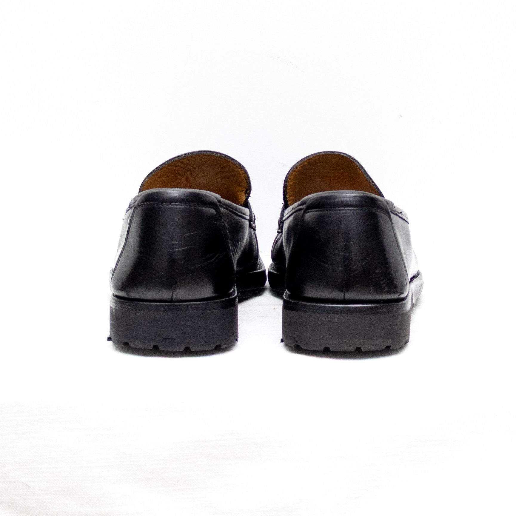 Salvatore Ferragamo SALVATORE FERRAGAMO Black Leather Lug Sole Loafers Sz 10 EE Size US 10 / EU 43 - 5 Thumbnail