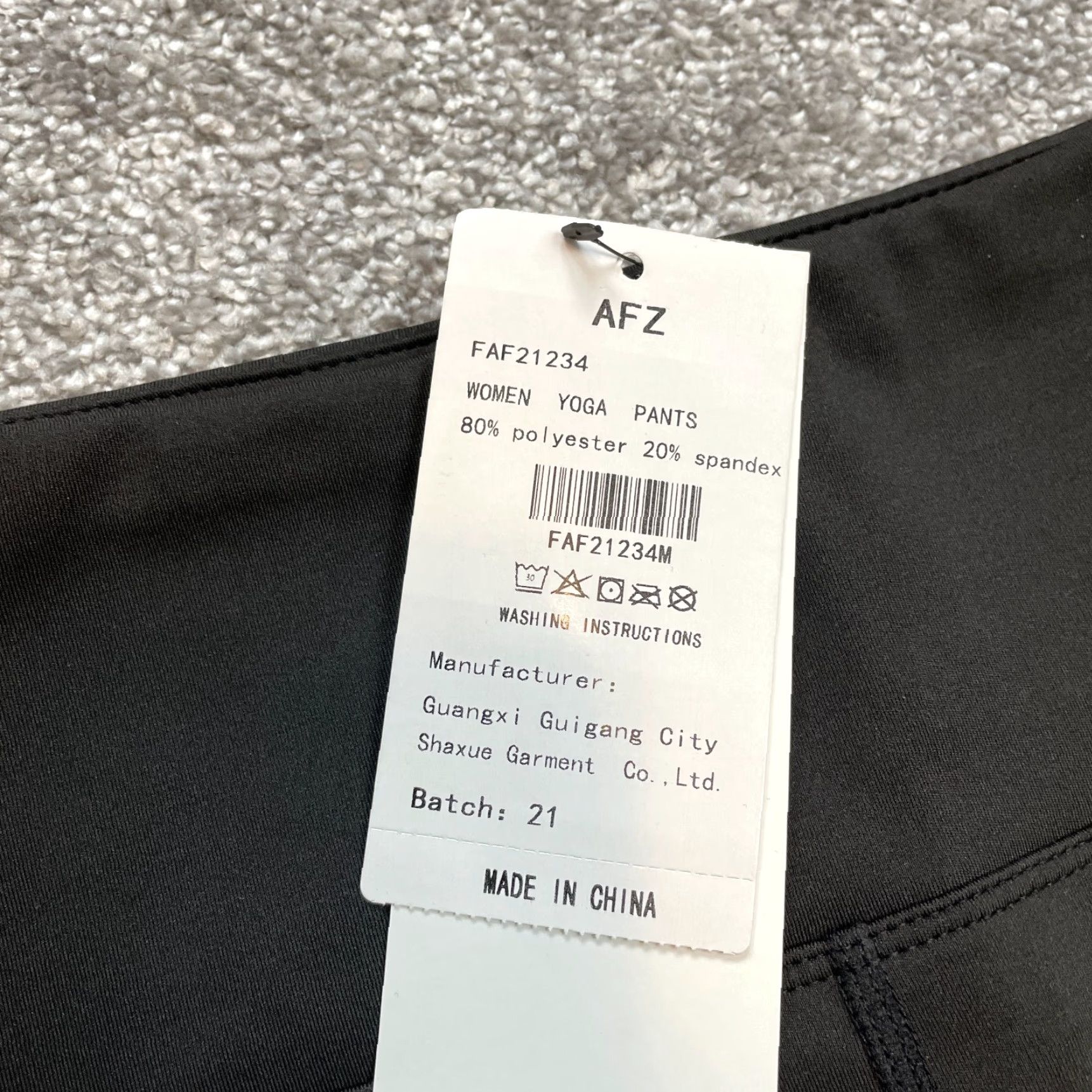 Vintage AFZ Leggings Womens Medium Black Yoga Stretch Active Pants New NWT 26x4.5 Size 32" / US 10 / IT 46 - 7 Thumbnail