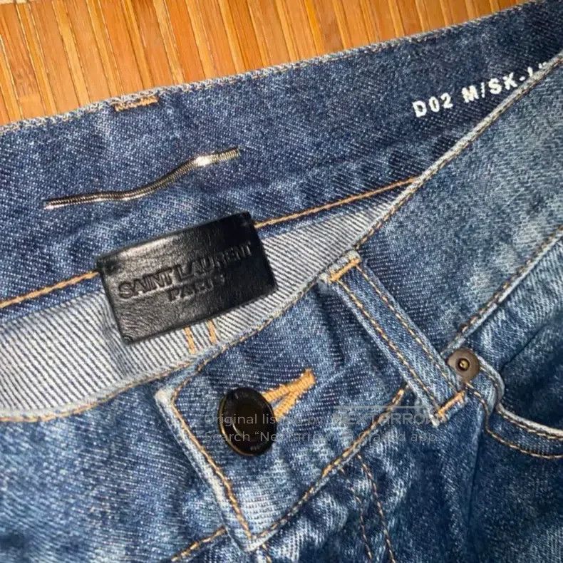 Saint Laurent Paris Saint Laurent Paris Faded Washed Cut-Out Denim Jeans Size Size US 30 / EU 46 - 4 Thumbnail