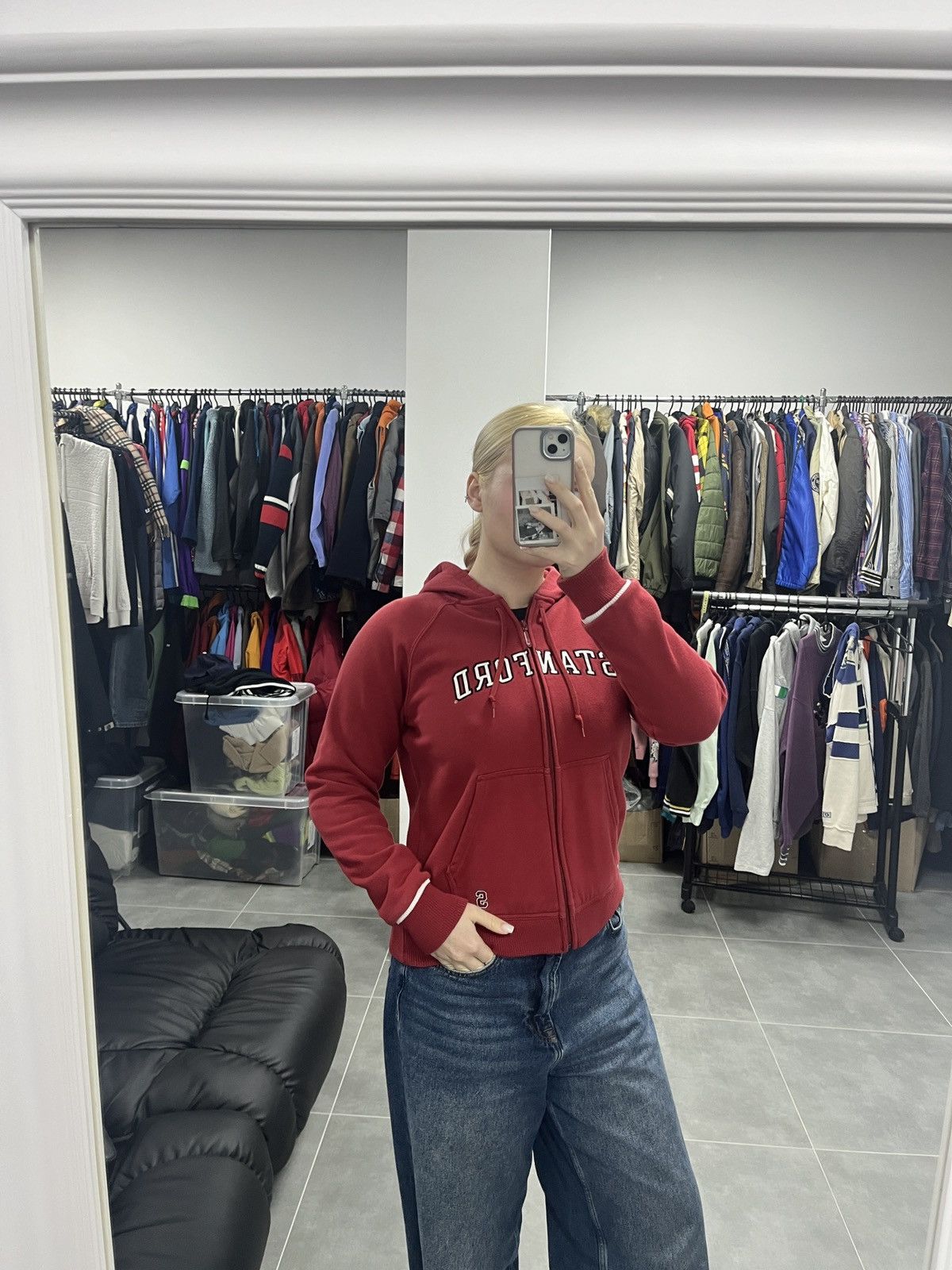 Nike × Vintage Vintage Nike Team Stanford Women Zip Hoodie Size M (8-10) Size M / US 6-8 / IT 42-44 - 2 Thumbnail