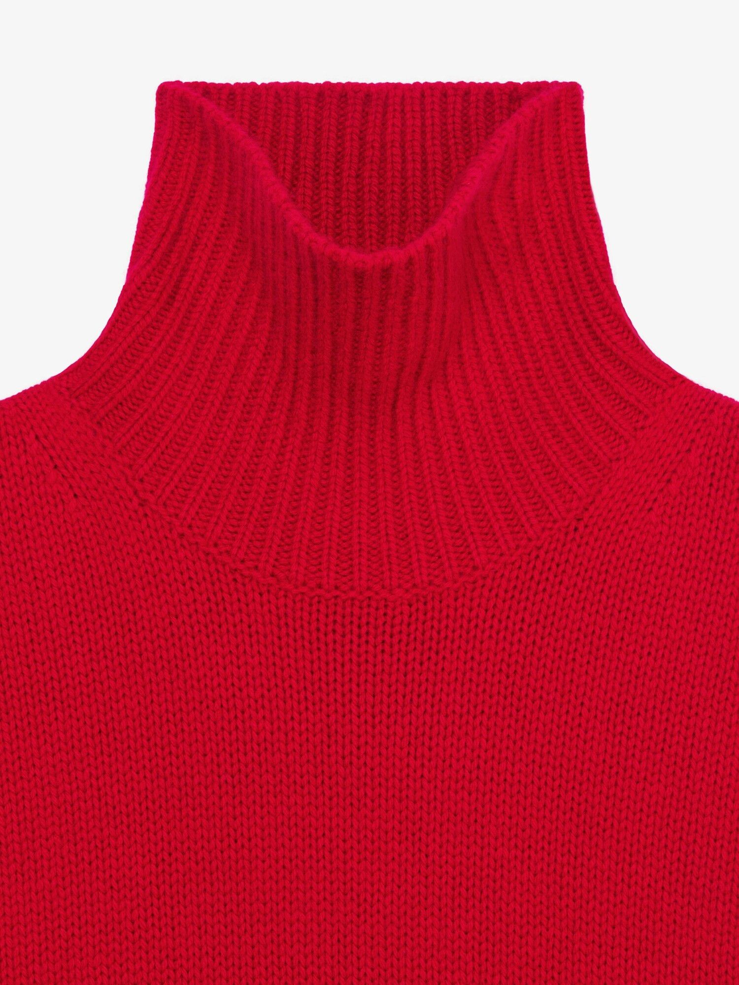 Givenchy o1w1db10325 Long Rolled Neck Sweater in Red Size L / US 10 / IT 46 - 2 Thumbnail