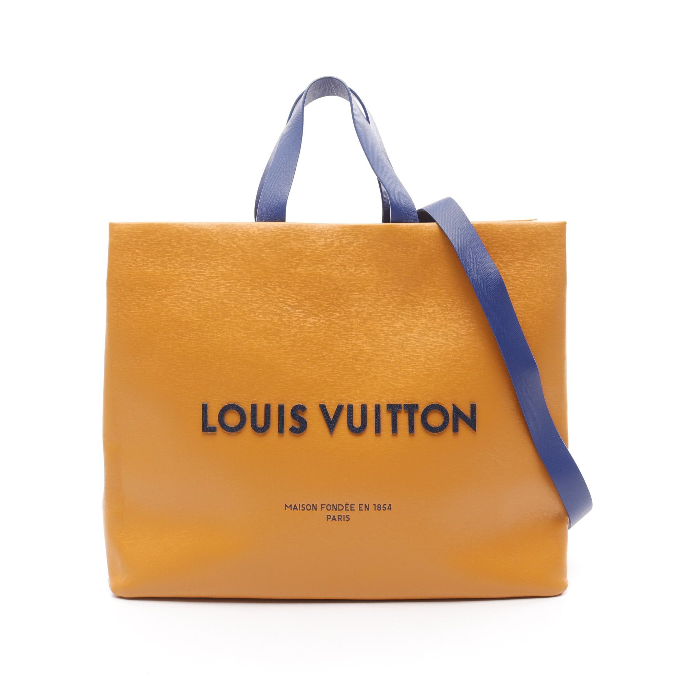Louis Vuitton Louis Vuitton Shopper Tote Mm Saffron Handbag Bag Leather Orange Size ONE SIZE - 1 Thumbnail