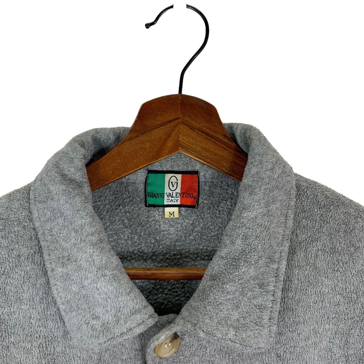 Designer × Vintage VINTAGE GIANNI VALENTINO ITALY BUTTON FLEECE JACKET Size US M / EU 48-50 / 2 - 5 Thumbnail