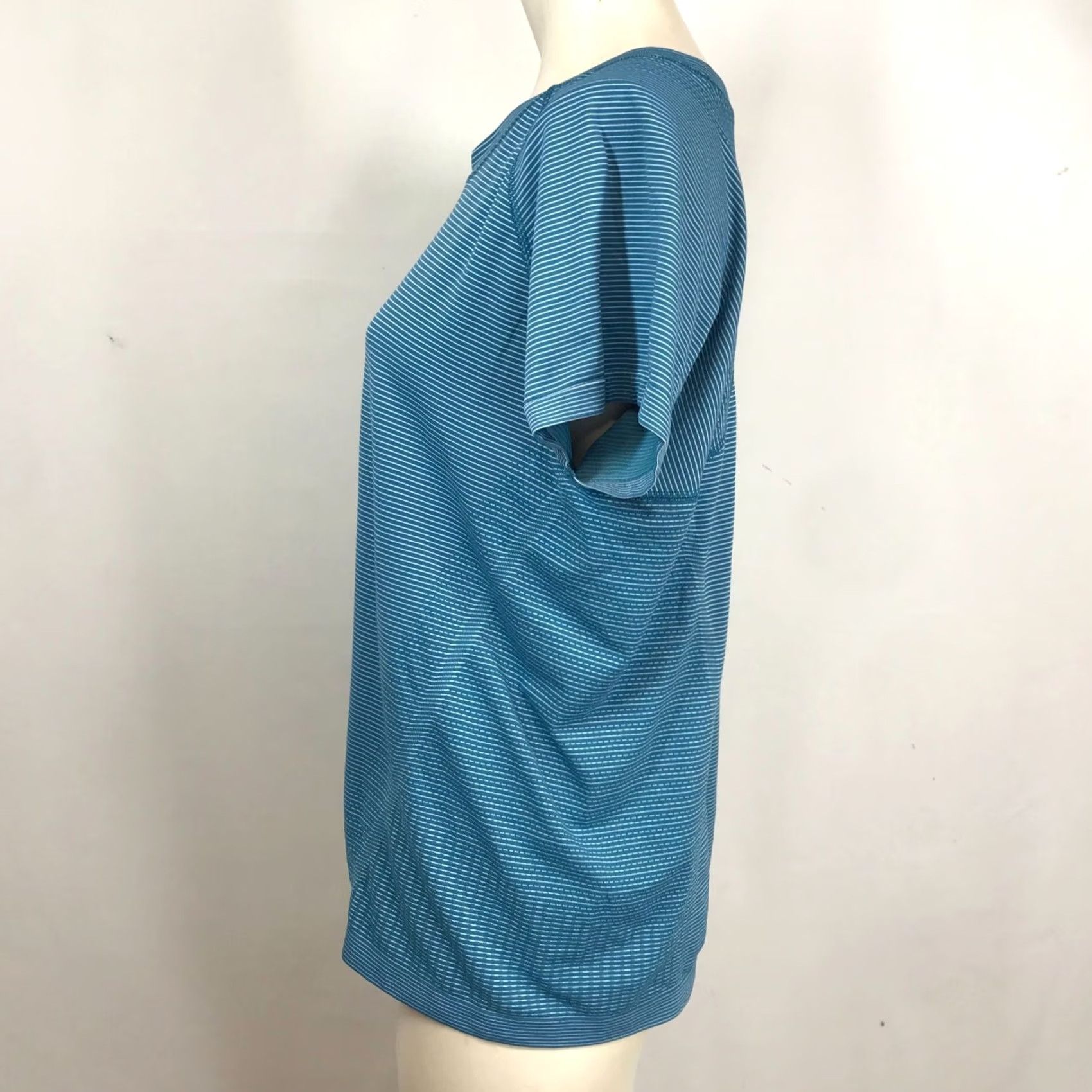 Athleta ATHLETA Womens M/L Blue Round Neck Short Sleeve Top Size M / US 6-8 / IT 42-44 - 6 Thumbnail