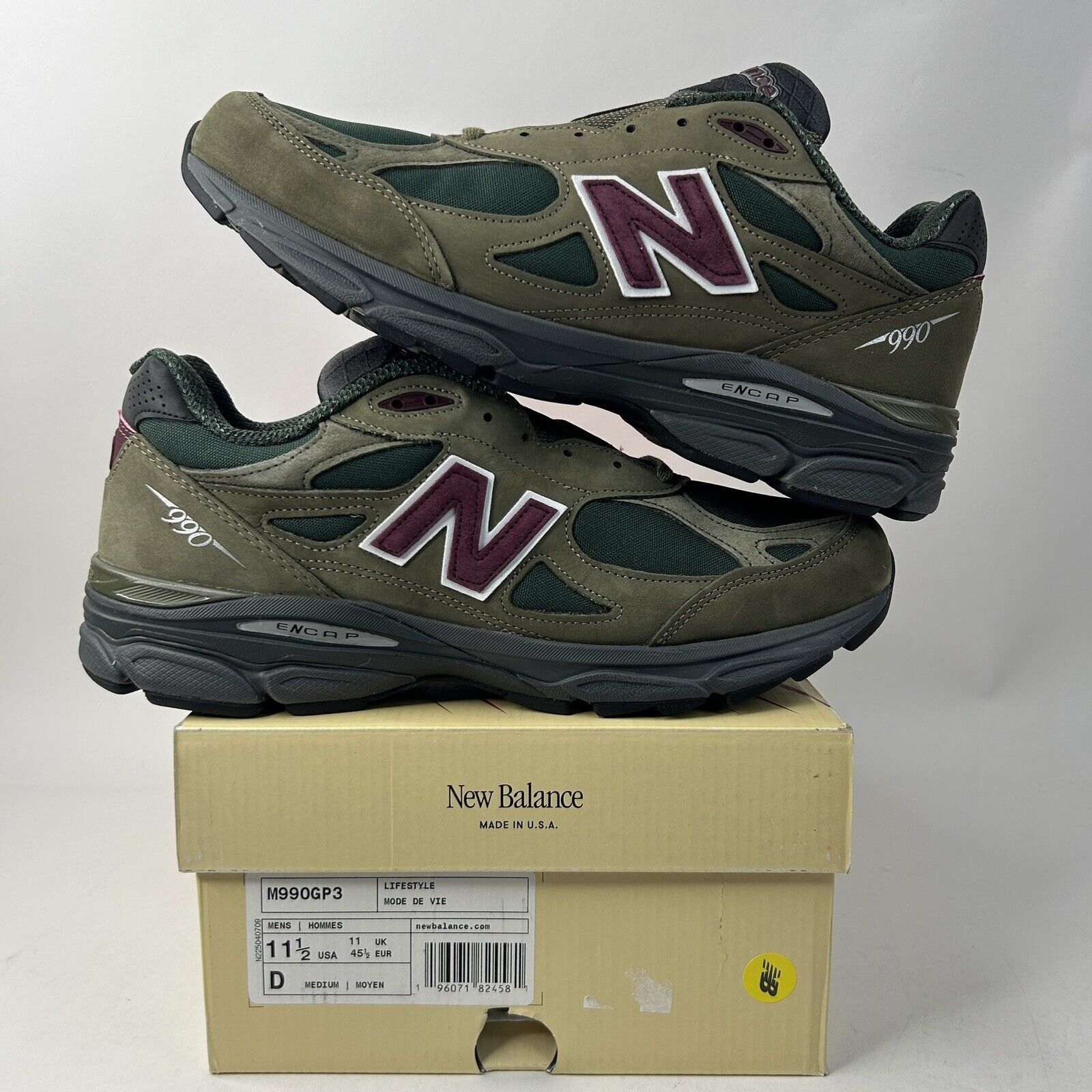 New Balance New Balance X Teddy Saints 990v3 “Green Purple” 2024 Size US 11.5 / EU 44-45 - 1 Thumbnail
