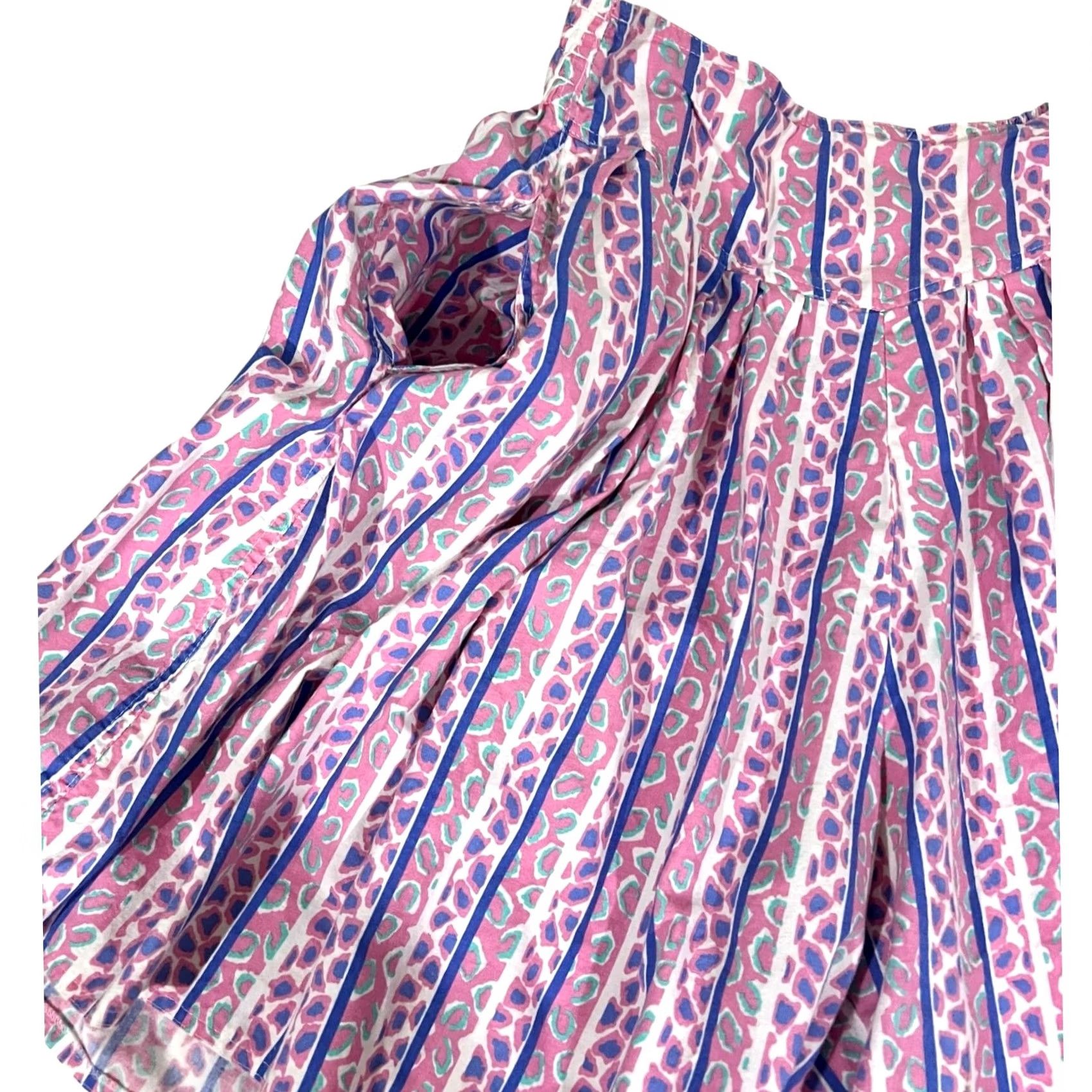 Vintage VINTAGE 90s Passports of Pier 1 Shorts Pleated Culotte Pink Purple Mom Cotton L Women's Shorts Size 36" / US 14 / IT 50 - 4 Thumbnail