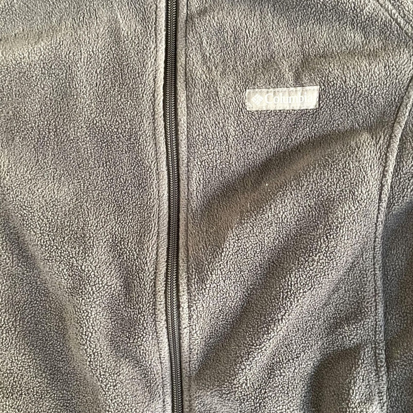 Vintage Columbia Fleece Jacket Womens 1X Gray Full Zip Pockets Soft Cozy Casual Outdoor Size XL / US 12-14 / IT 48-50 - 2 Thumbnail