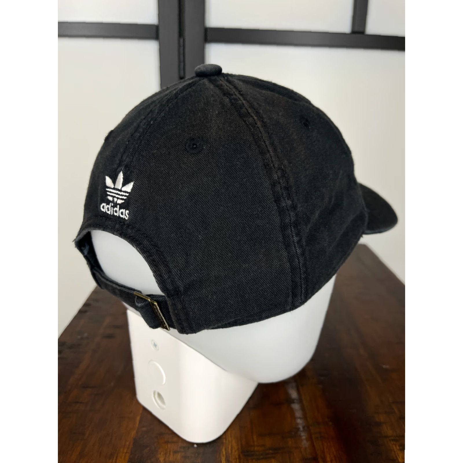 Adidas adidas Hat Cap Strap Back Adult One Size Black Cotton Twill Trefoil Embroidered Baseball Cap Logo Adjustable Breathable Lightweight Men Shirt? Size ONE SIZE - 7 Thumbnail