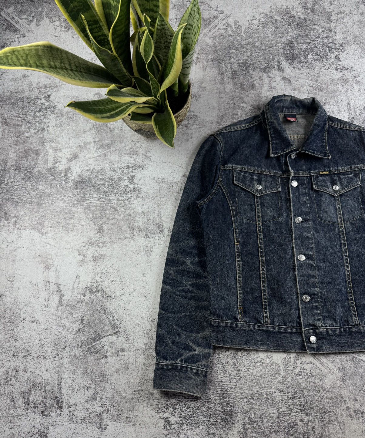 Diesel Diesel Custom 1 of 1 Chess Design Blue Men’s Medium Vintage Denim Jeans Jacket Size US M / EU 48-50 / 2 - 4 Thumbnail