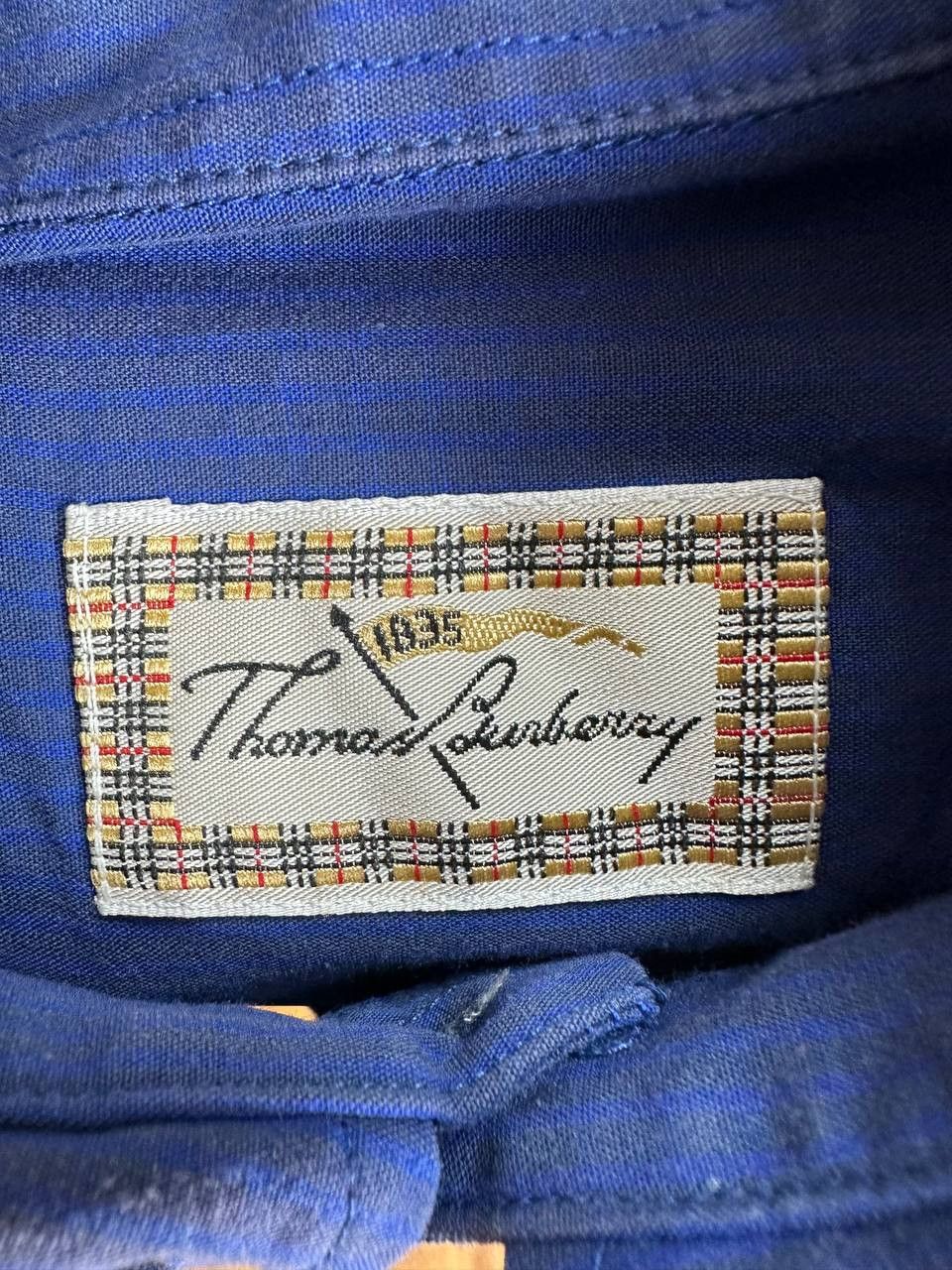 Burberry Thomas Burberry Button Up Shirt Striped Blue LS Button-Down Size US XL / EU 56 / 4 - 13 Thumbnail