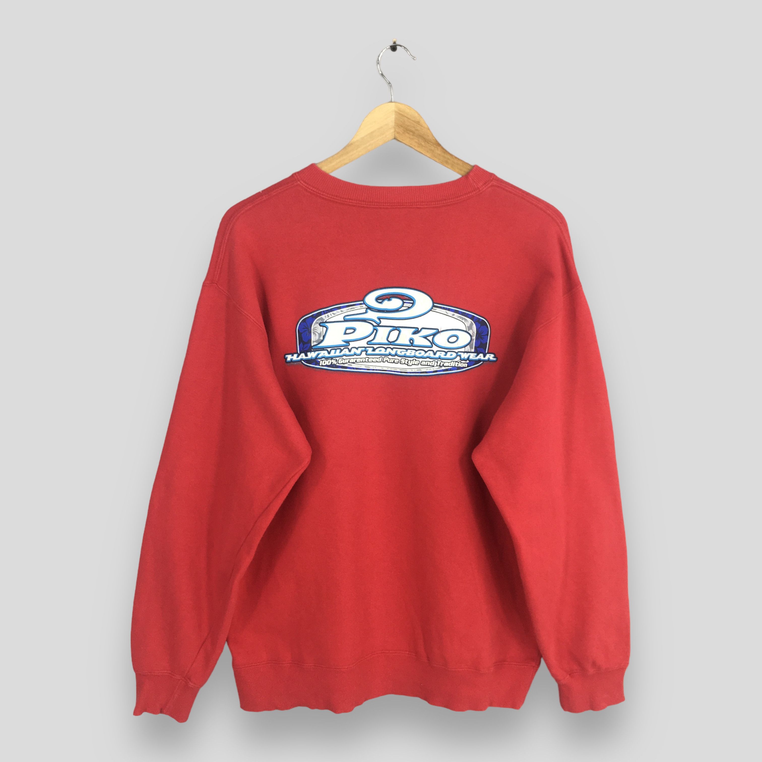 Vintage Vintage Piko Hawaiian Longboard Surfing Sweatshirt Large Size US L / EU 52-54 / 3 - 1 Thumbnail