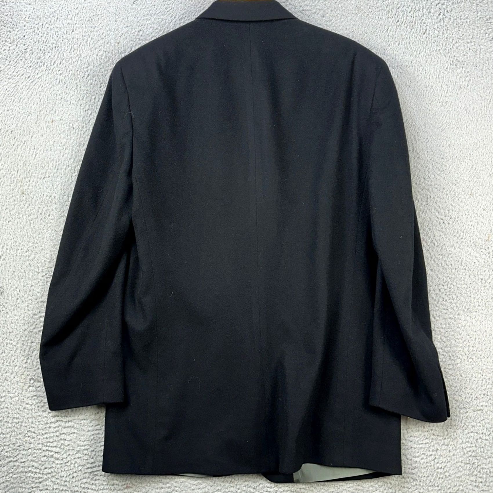 Bill Blass Bill Blass Black Label 100% Cashmere Sport Coat Blazer Mens 42L Black 3 Button Size 42R - 2 Thumbnail