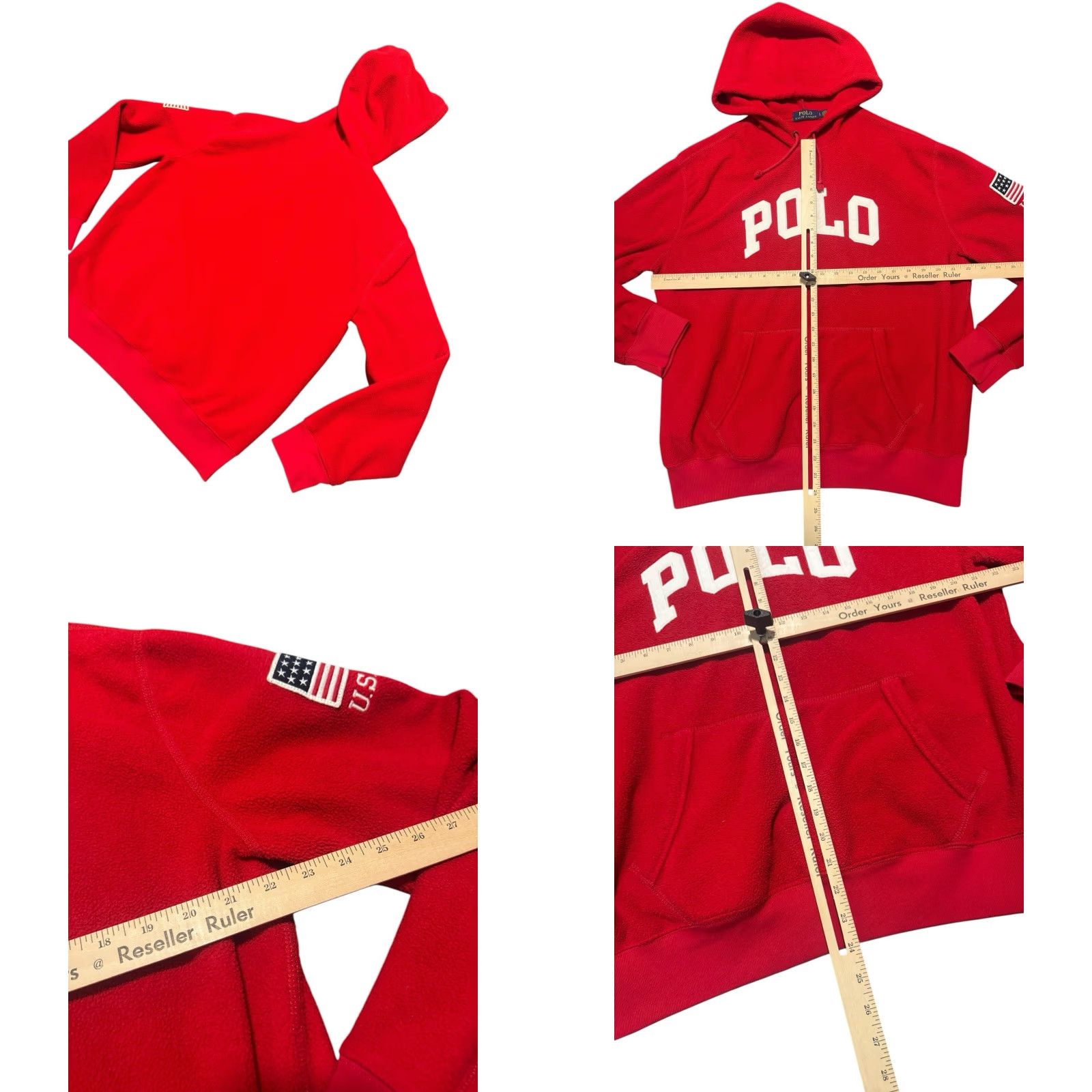 Polo Ralph Lauren Polo Ralph Lauren Hoodie Men’s Large Red Pullover Fleece USA Flag Logo Size US L / EU 52-54 / 3 - 8 Thumbnail